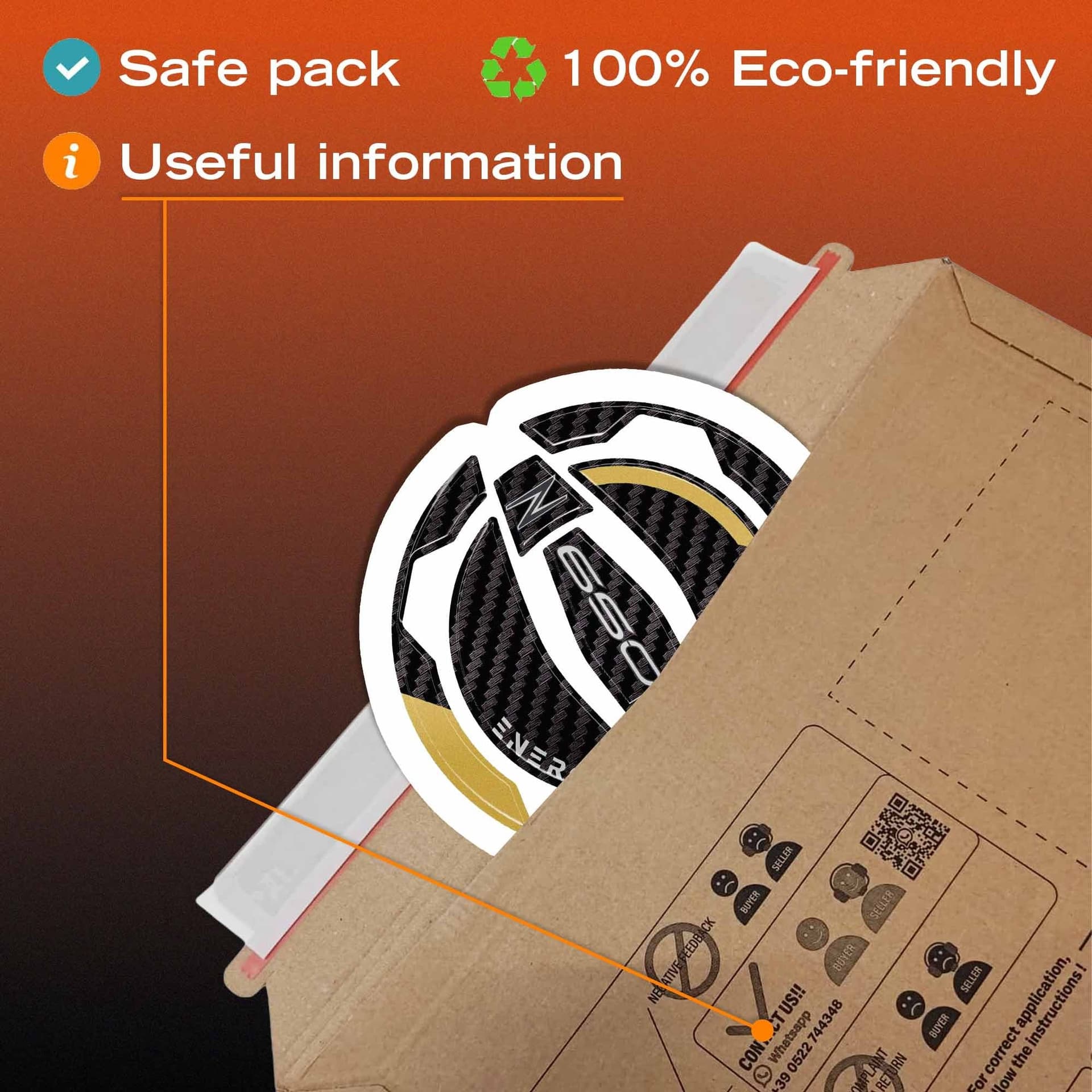 Adesivo Protezione Tappo Serbatoio moto compatibile con Kawasaki Z650 2025-2026 - 6