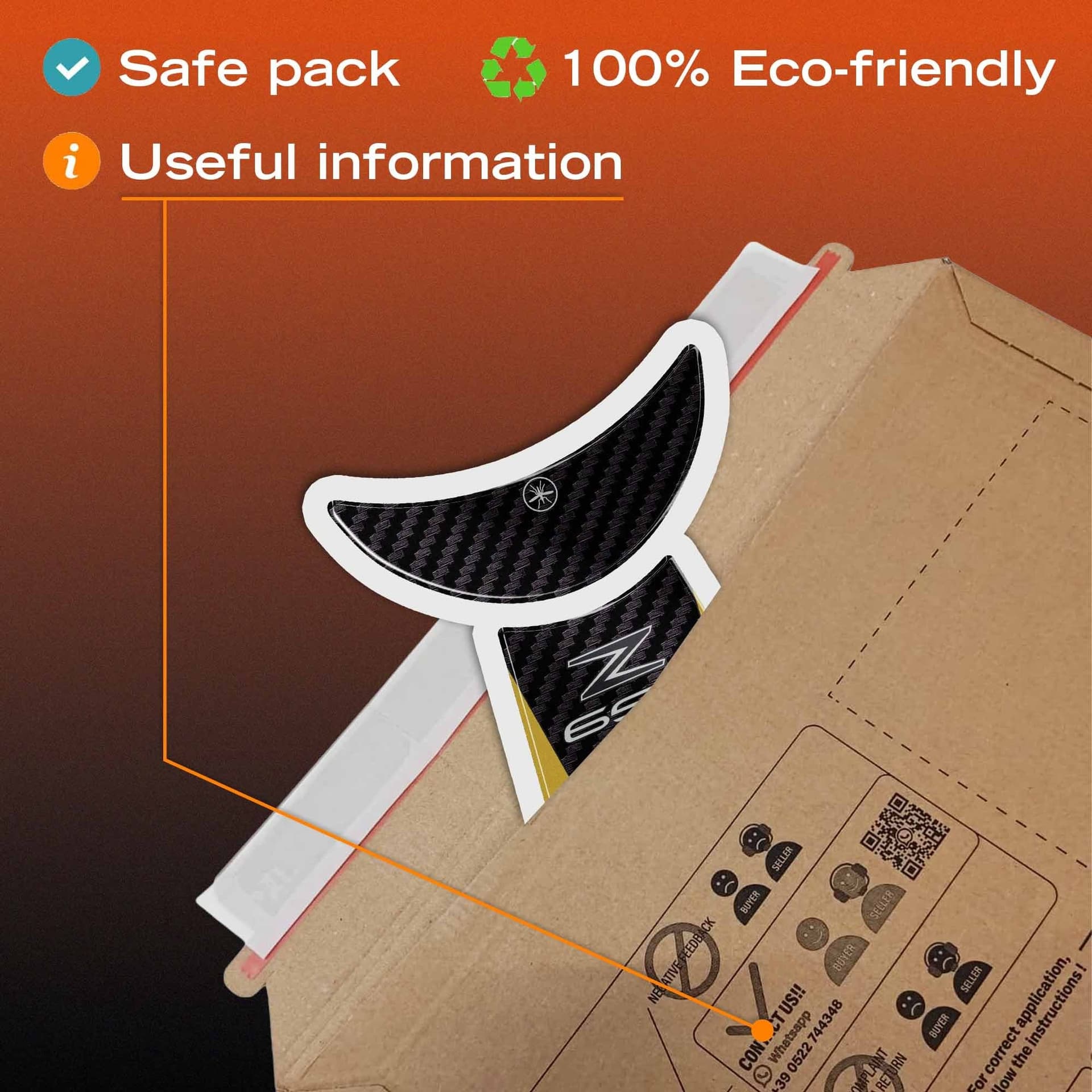 Protezione Chiave Accensione Moto Adesivi compatibili con Kawasaki Z650 2024-26 - 5