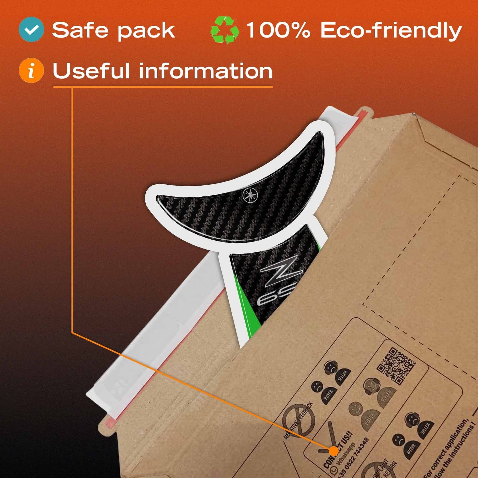 Protezione Chiave Accensione Moto Adesivi compatibili con Kawasaki Z650 2024-26 - 10