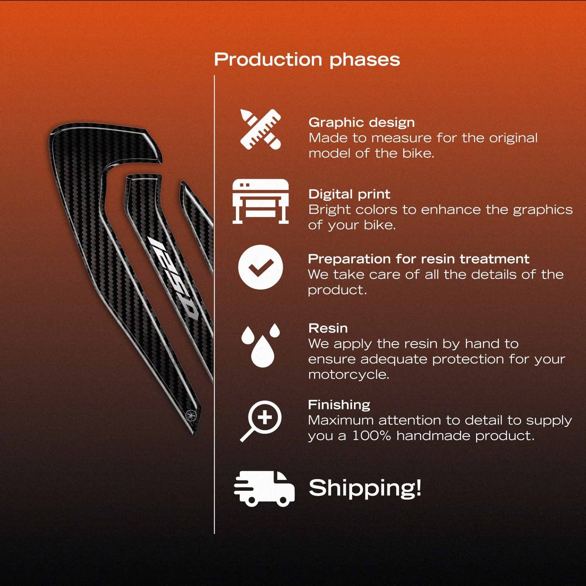 Adesivi 3D Protezioni Paraspigoli Scooter compatibili con Zontes 125D 2023-26 - 6