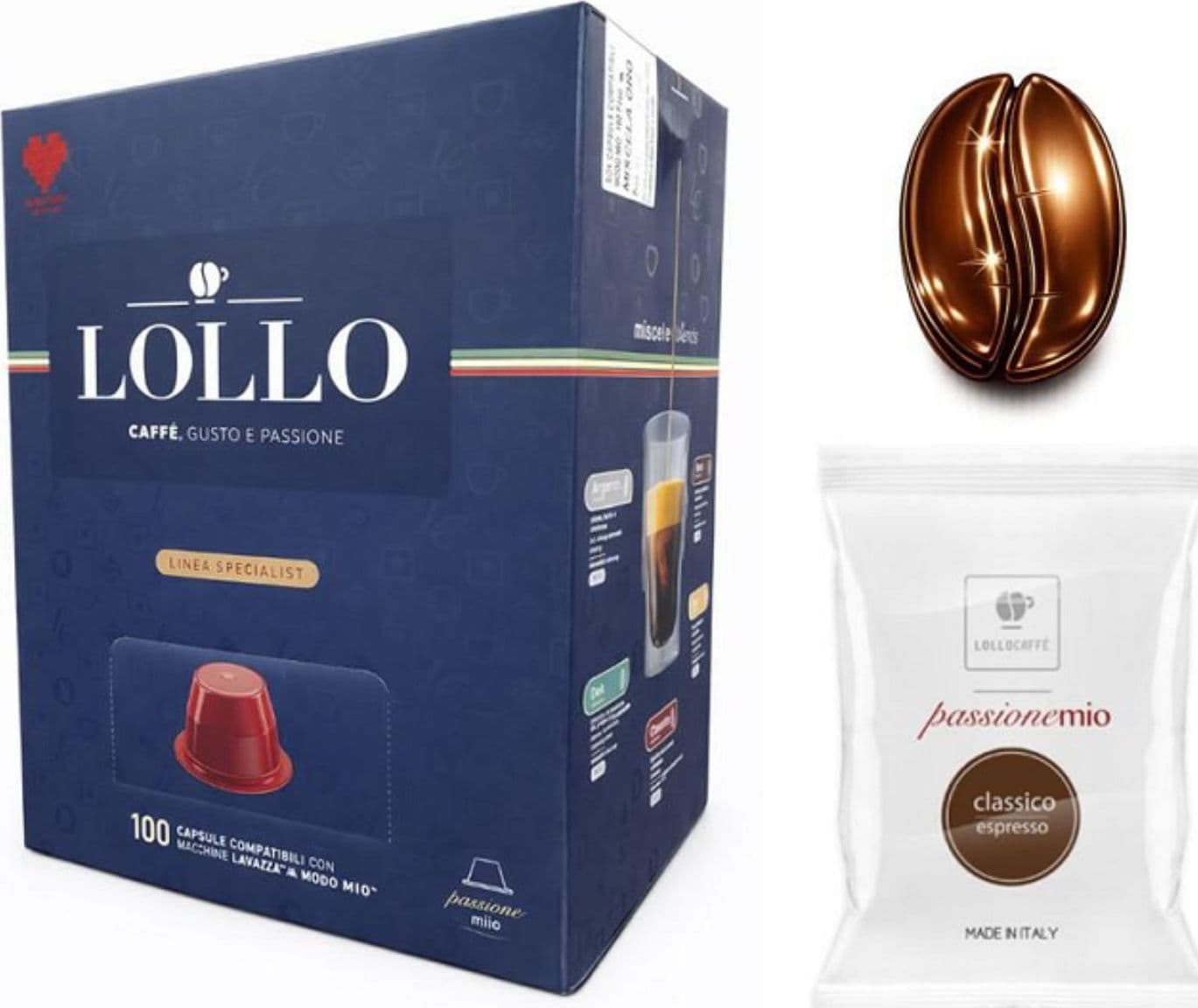 Lollo Caffe Capsule A Modo Mio Classica 100pz