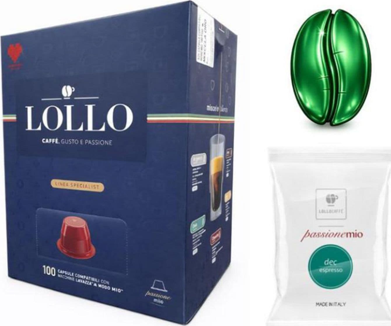 Lollo Caffe Capsule A Modo Mio Dek 100pz