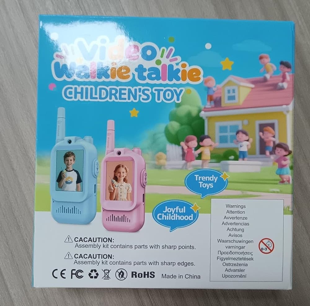 WALKIE TALKIE PER BAMBINI VIDEO CHAT CON SCHERMO RADIO GIOCATTOLO RICARICABILI CAMBIA VOCE - 6