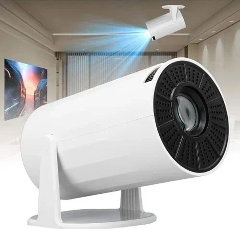 MINI PROIETTORE MULTIMEDIALE A LED ULTRA HD 4K USB PORTATILE SUPPORTO GIREVOLE 180° PR80