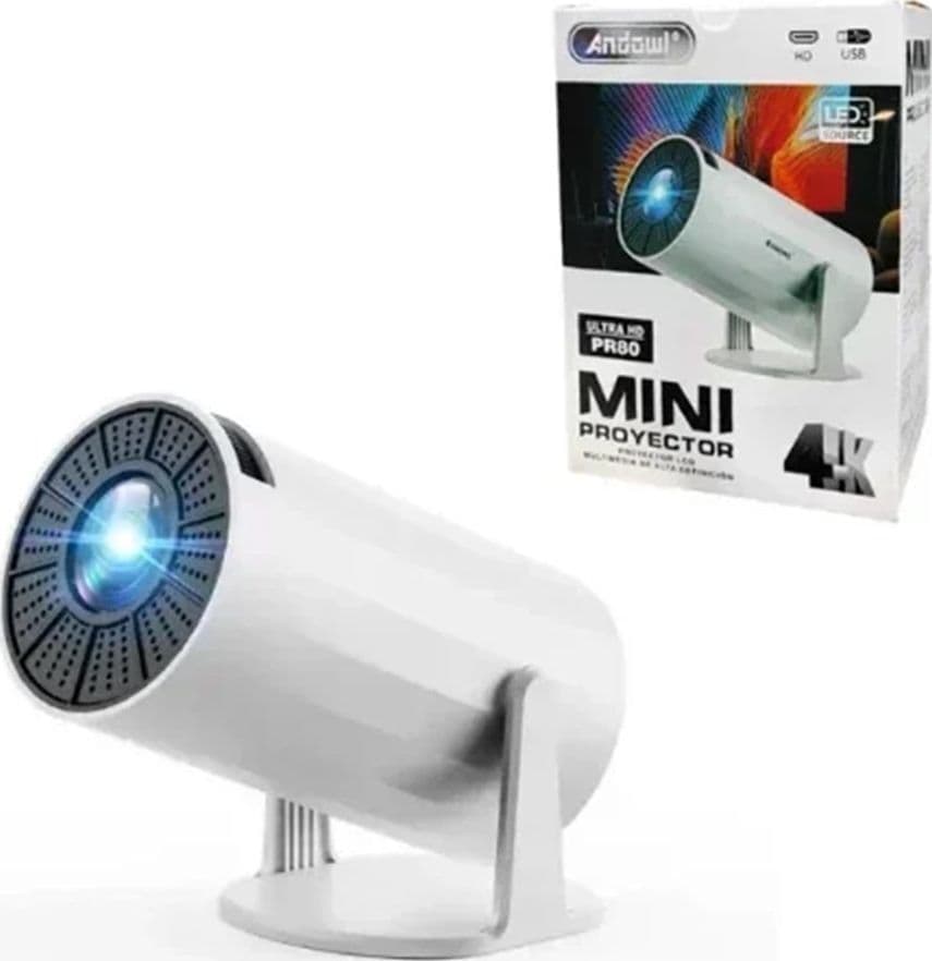 MINI PROIETTORE MULTIMEDIALE A LED ULTRA HD 4K USB PORTATILE SUPPORTO GIREVOLE 180° PR80 - 3