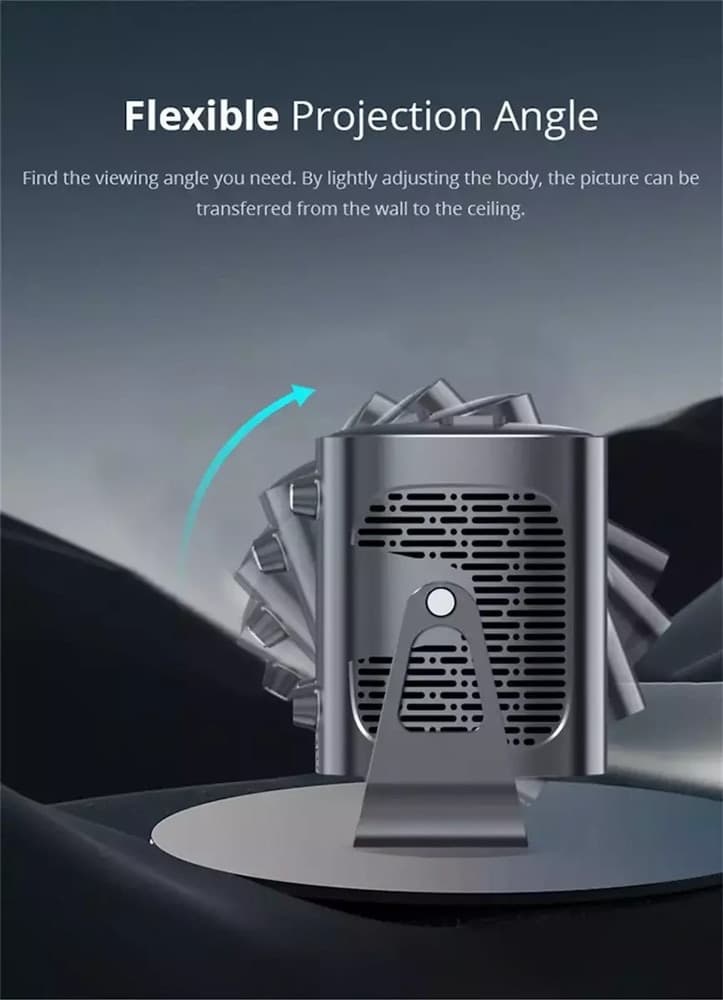 MINI PROIETTORE LED INTELLIGENTE 4K ULTRA HD WIFI 2.4G+5G PROFESSIONALE PORTATILE YG500 - 12