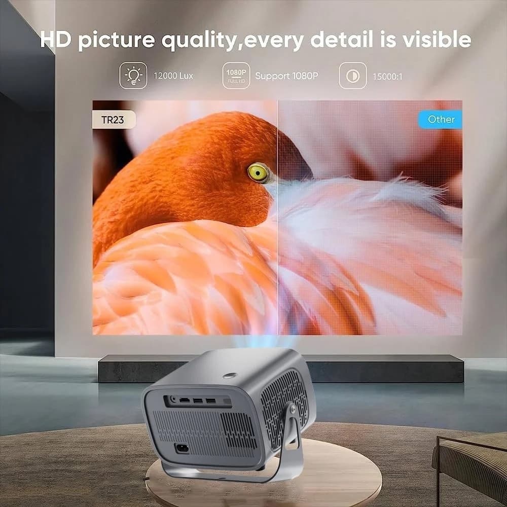 MINI PROIETTORE LED INTELLIGENTE 4K ULTRA HD WIFI 2.4G+5G PROFESSIONALE PORTATILE YG500 - 7