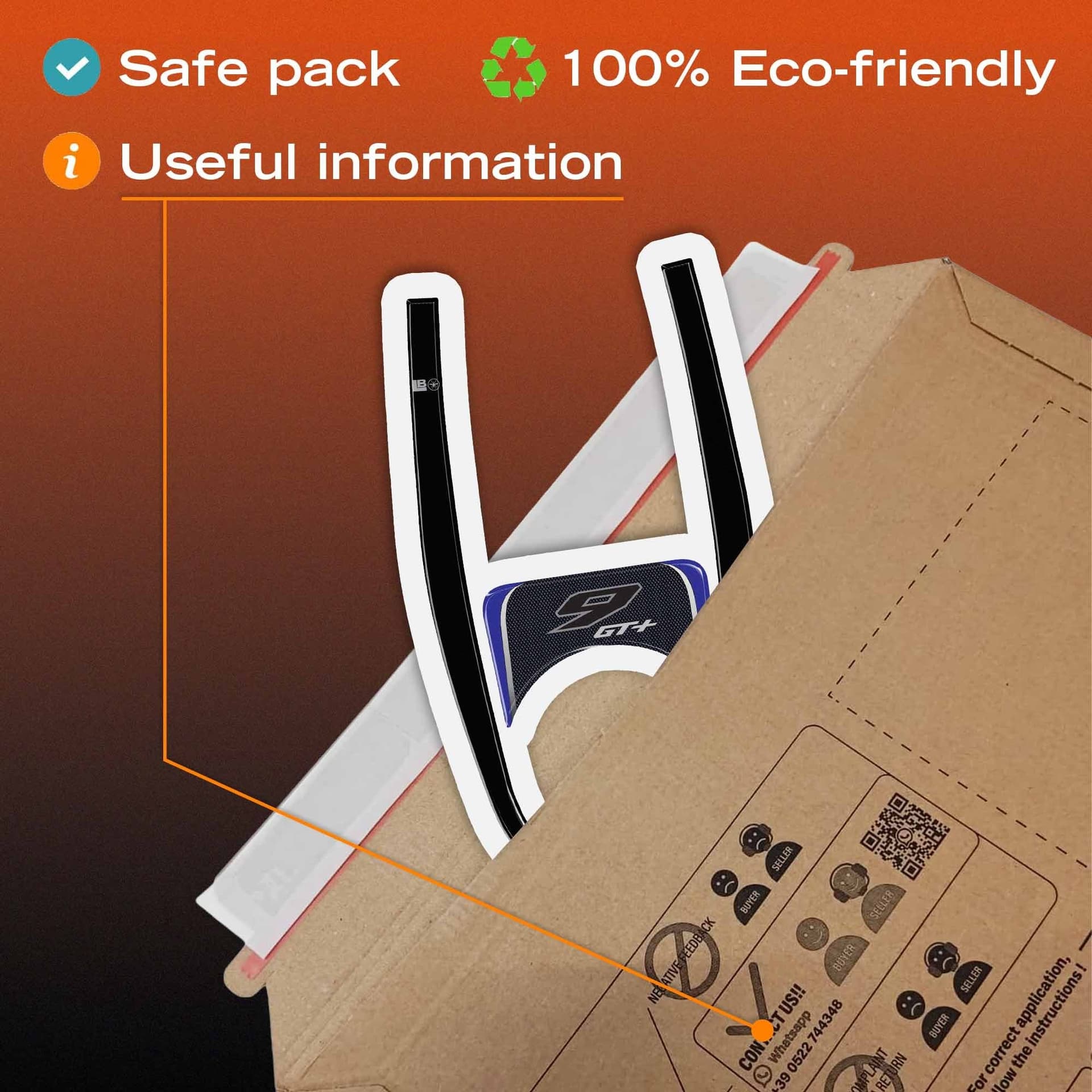 Adesivo 3D Sopraserbatoio moto compatibile con Yamaha Tracer 9 GT+ 2026 - 5