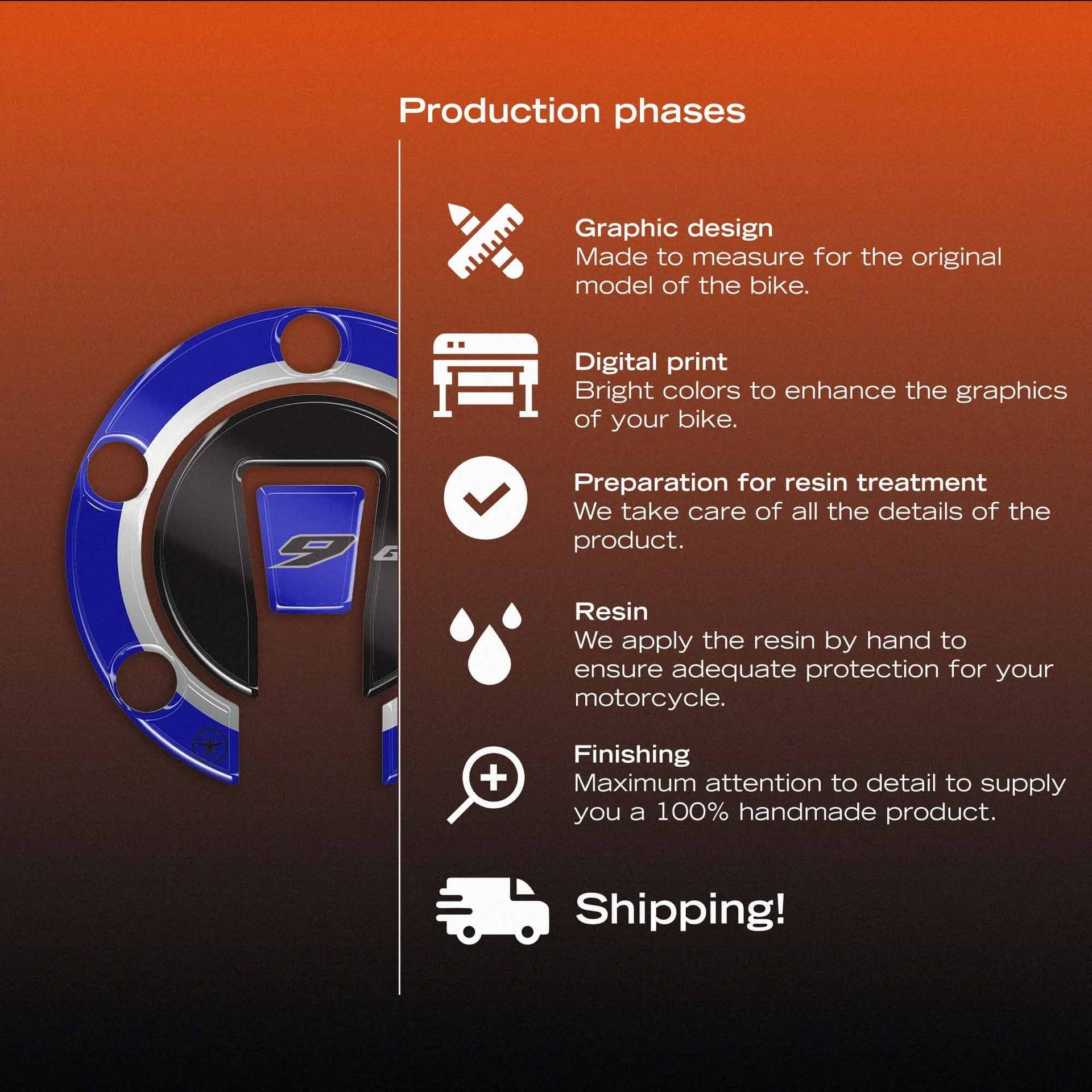 Adesivo 3D Tappo Keyless moto compatibile con Yamaha Tracer 9 GT+ 2026 - 4