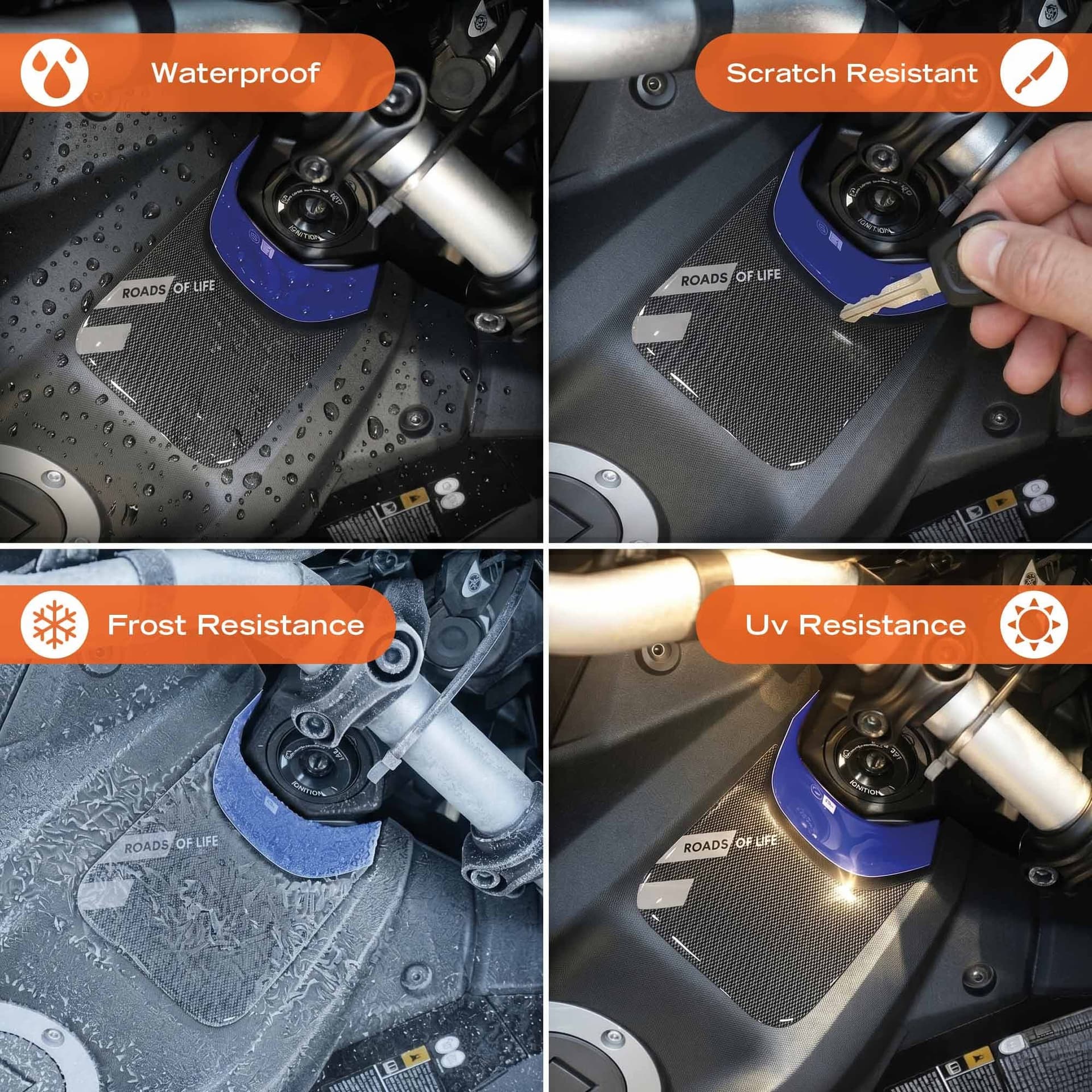 Adesivo 3D Protezione Chiave moto compatibile con Yamaha Tracer 9 GT+ 2026 - 3
