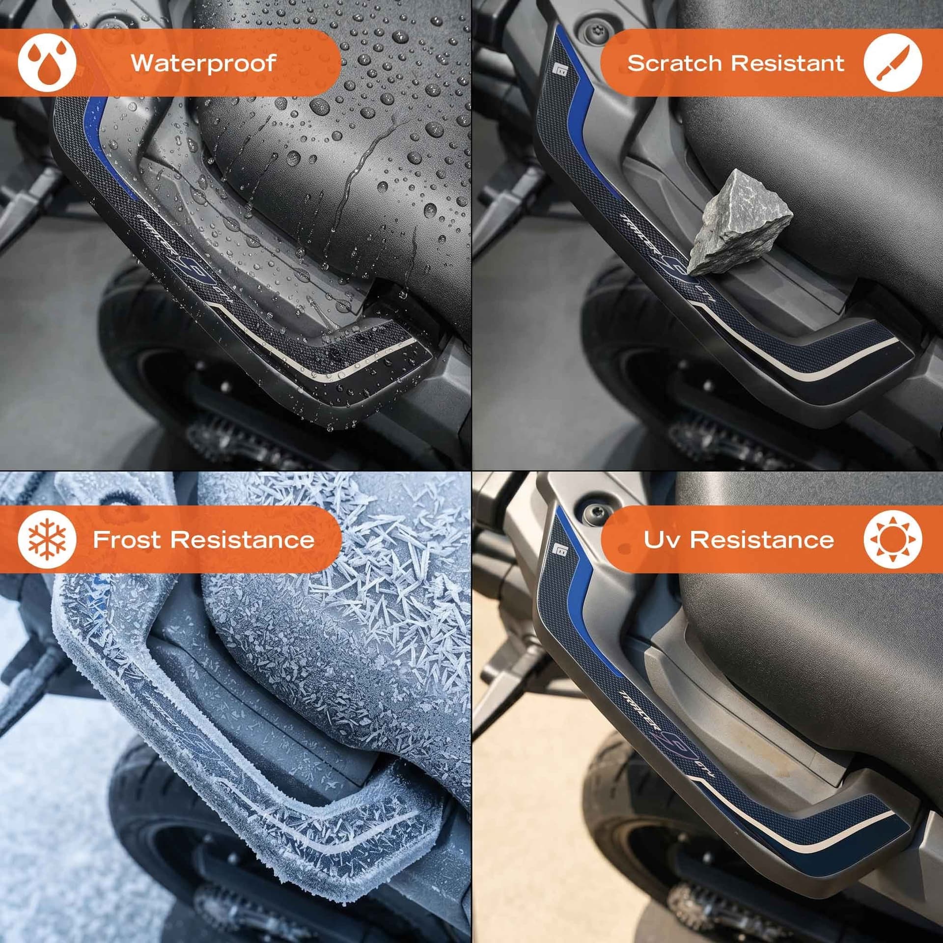 Adesivi Protezioni Maniglie moto compatibili con Yamaha Tracer 9 GT+ 2026 - 3