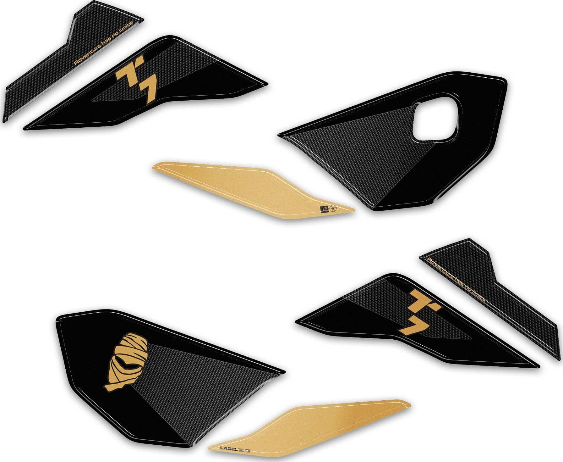 Adesivi 3D Laterali moto compatibili con Yamaha Tenere 700 World Raid 2026 - 2