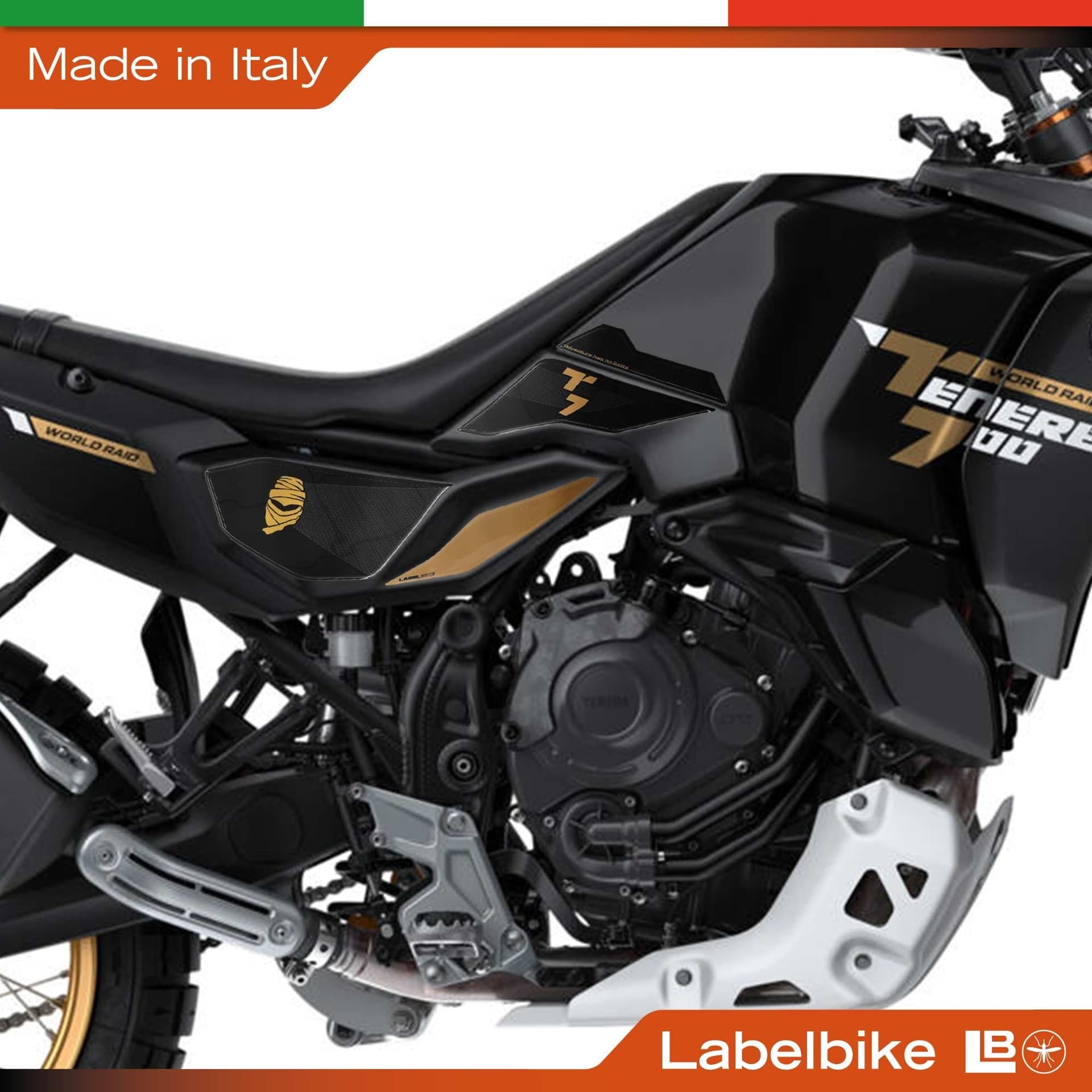 Adesivi 3D Laterali moto compatibili con Yamaha Tenere 700 World Raid 2026 - 3