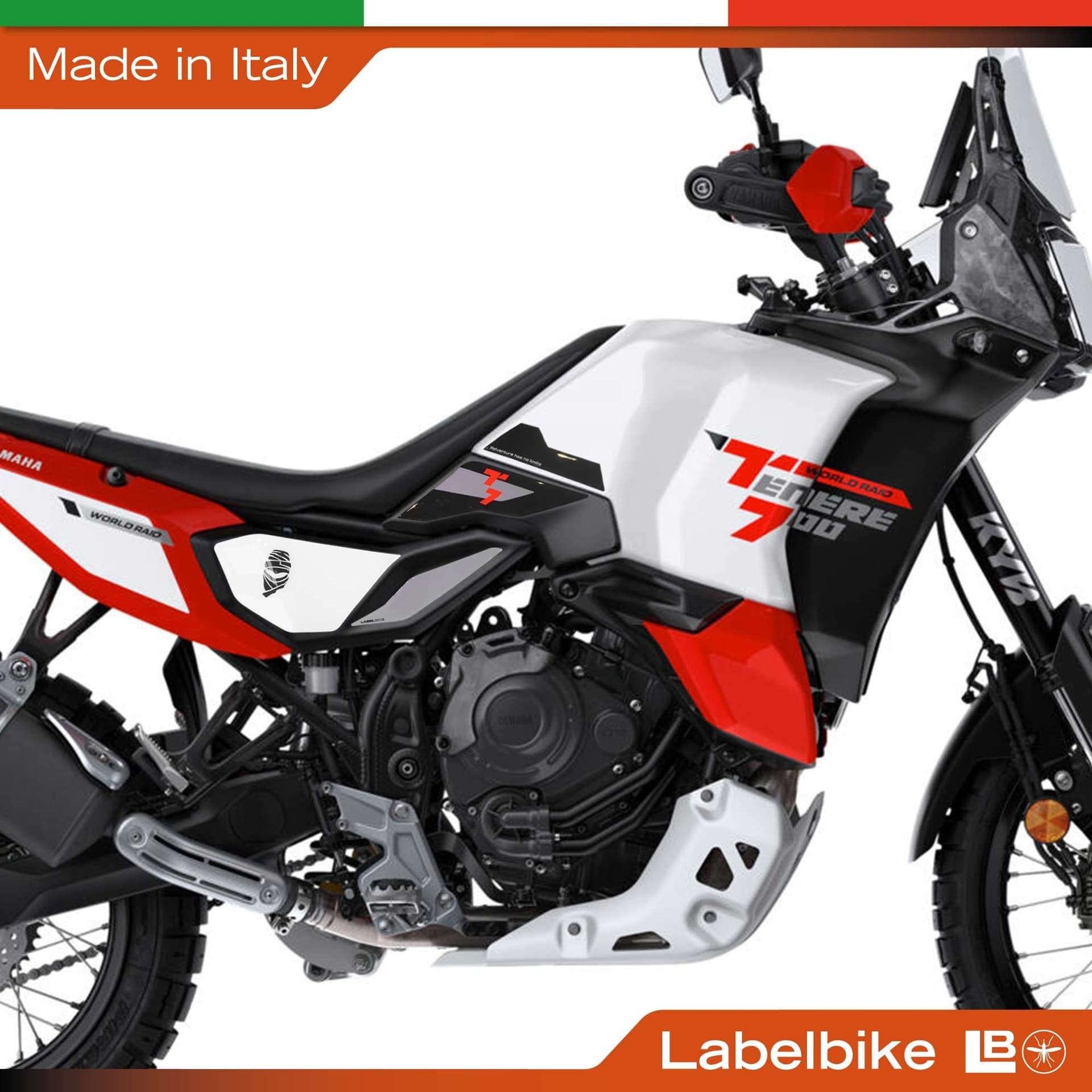 Adesivi 3D Laterali moto compatibili con Yamaha Tenere 700 World Raid 2026 - 9