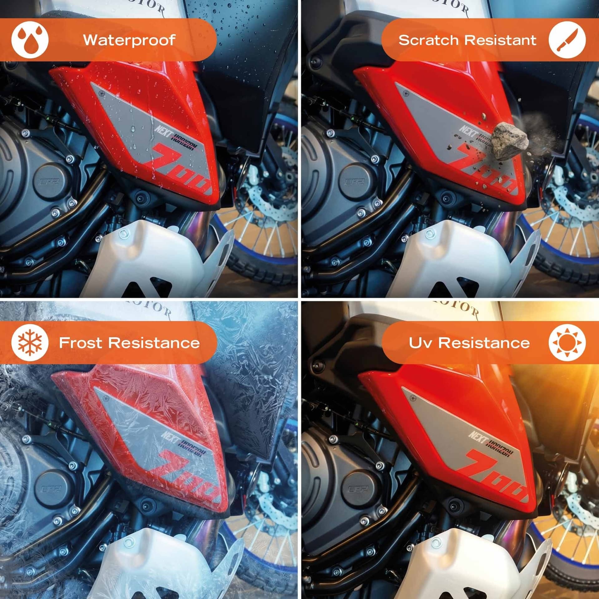 Adesivi 3D Pance moto compatibili con Yamaha Tenere 700 World Raid 2026 - 8