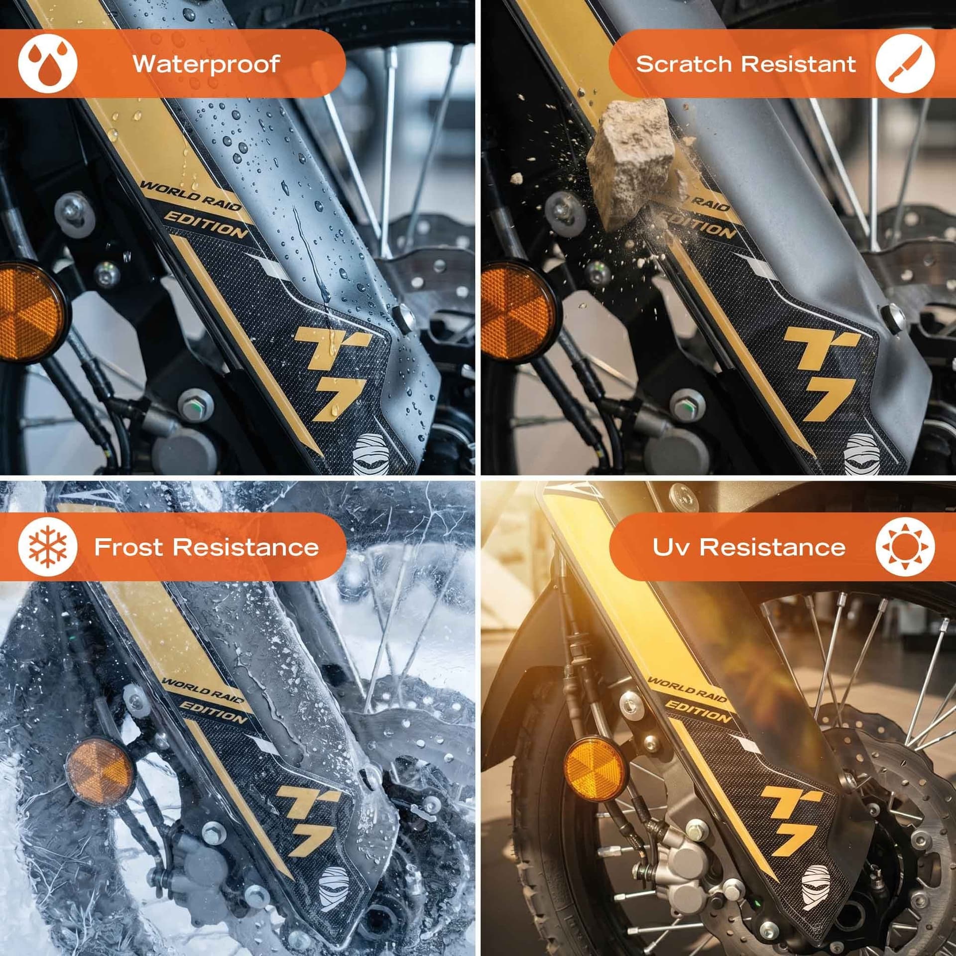Adesivi Parasteli moto compatibili con Yamaha Tenere 700 World Raid 2026 - 4
