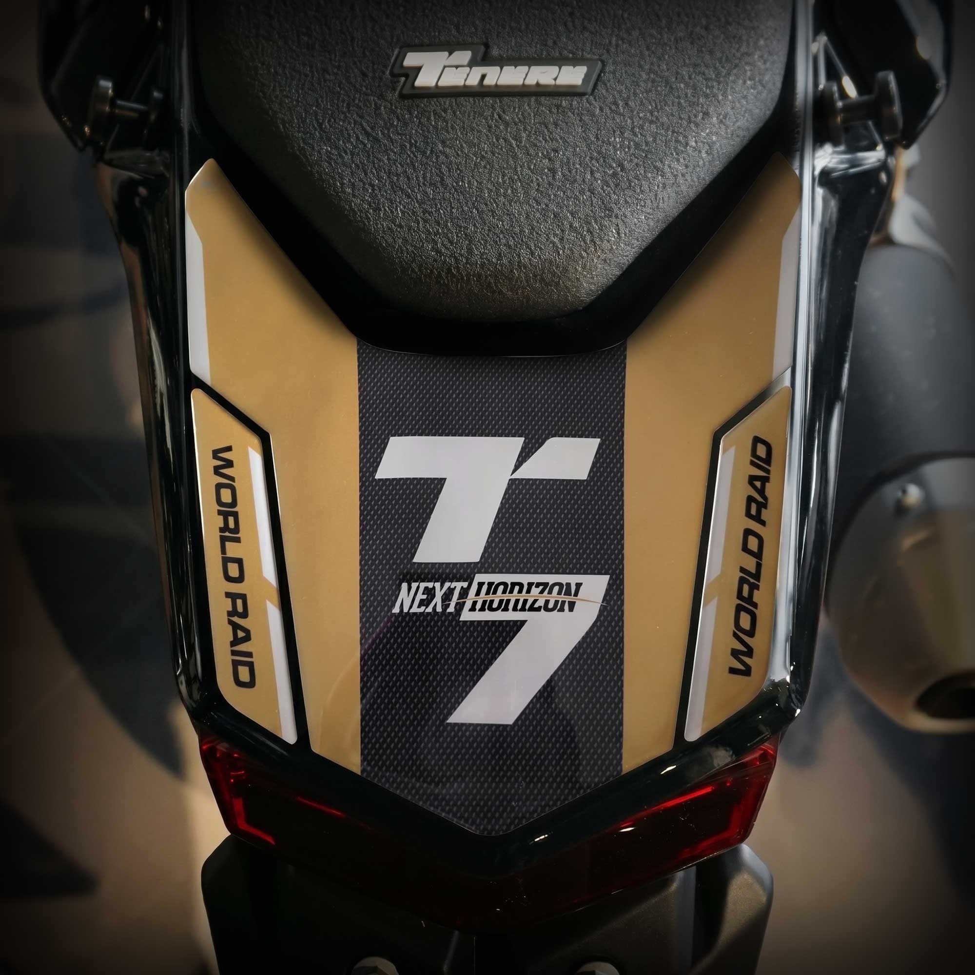Adesivo 3D Coda moto compatibile con Yamaha Tenere 700 World Raid 2026