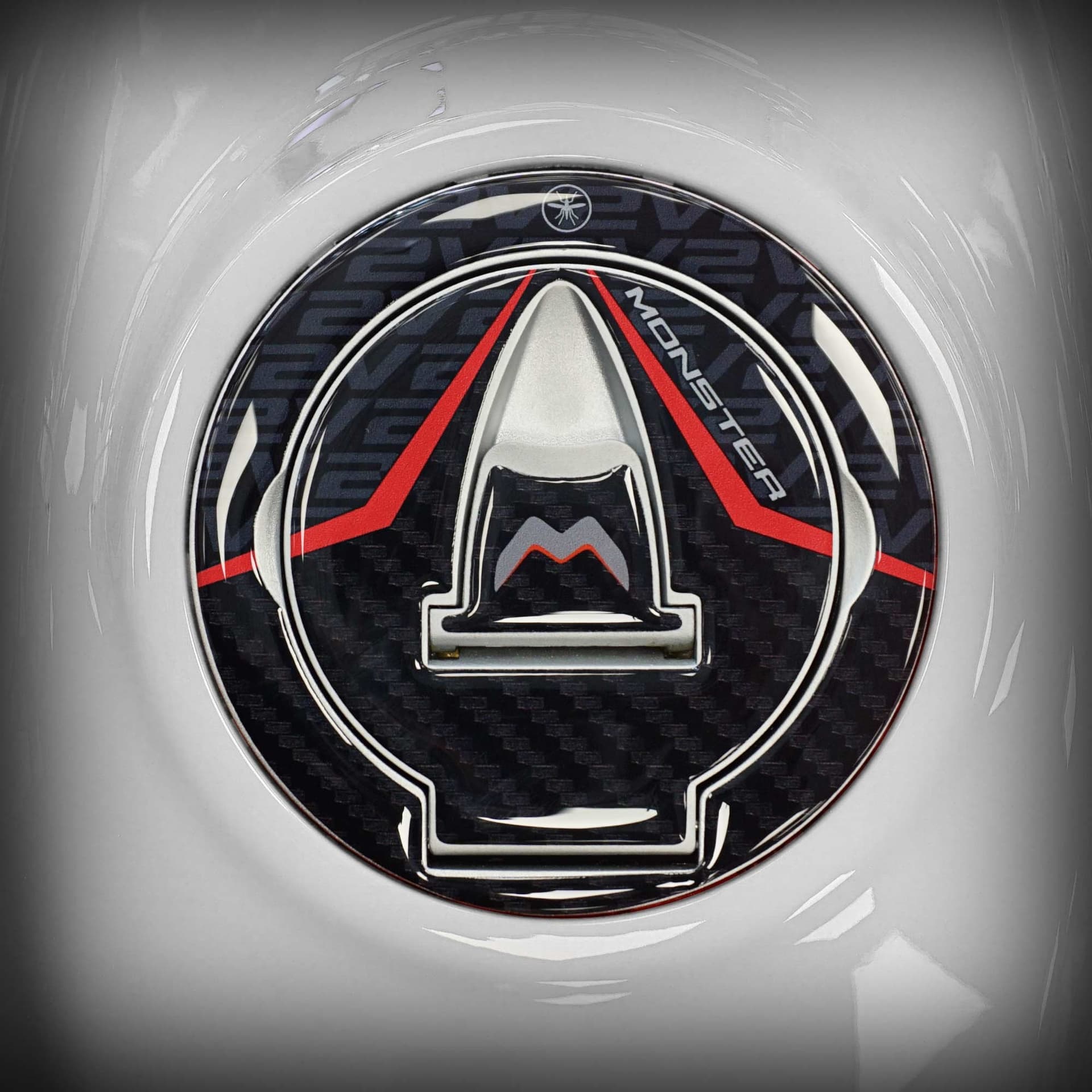 Adesivo 3D Tappo Serbatoio moto compatibile con Ducati Monster V2 2026 - 6