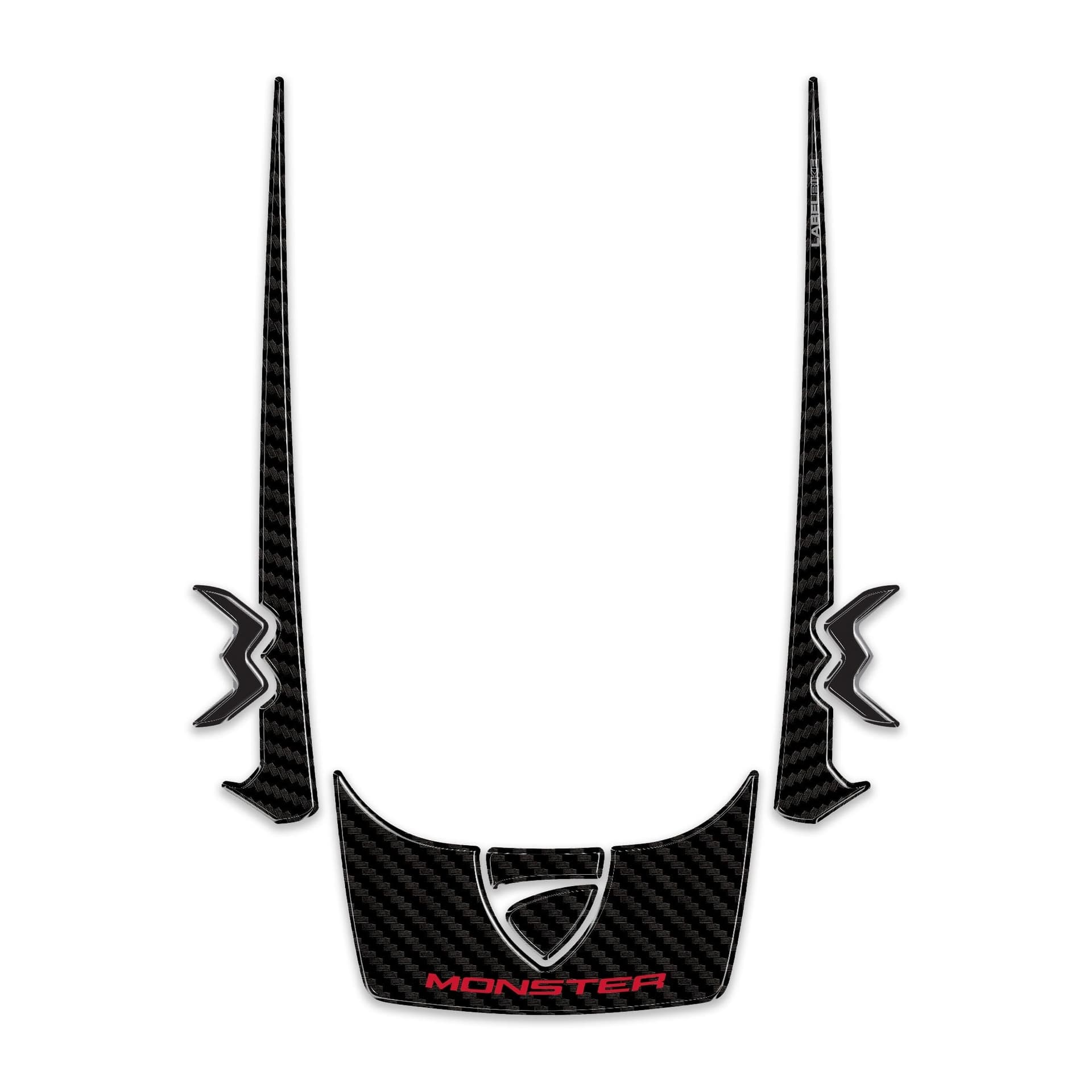 Adesivo 3D Protezione Codino moto compatibile con Ducati Monster V2 2026 - 2