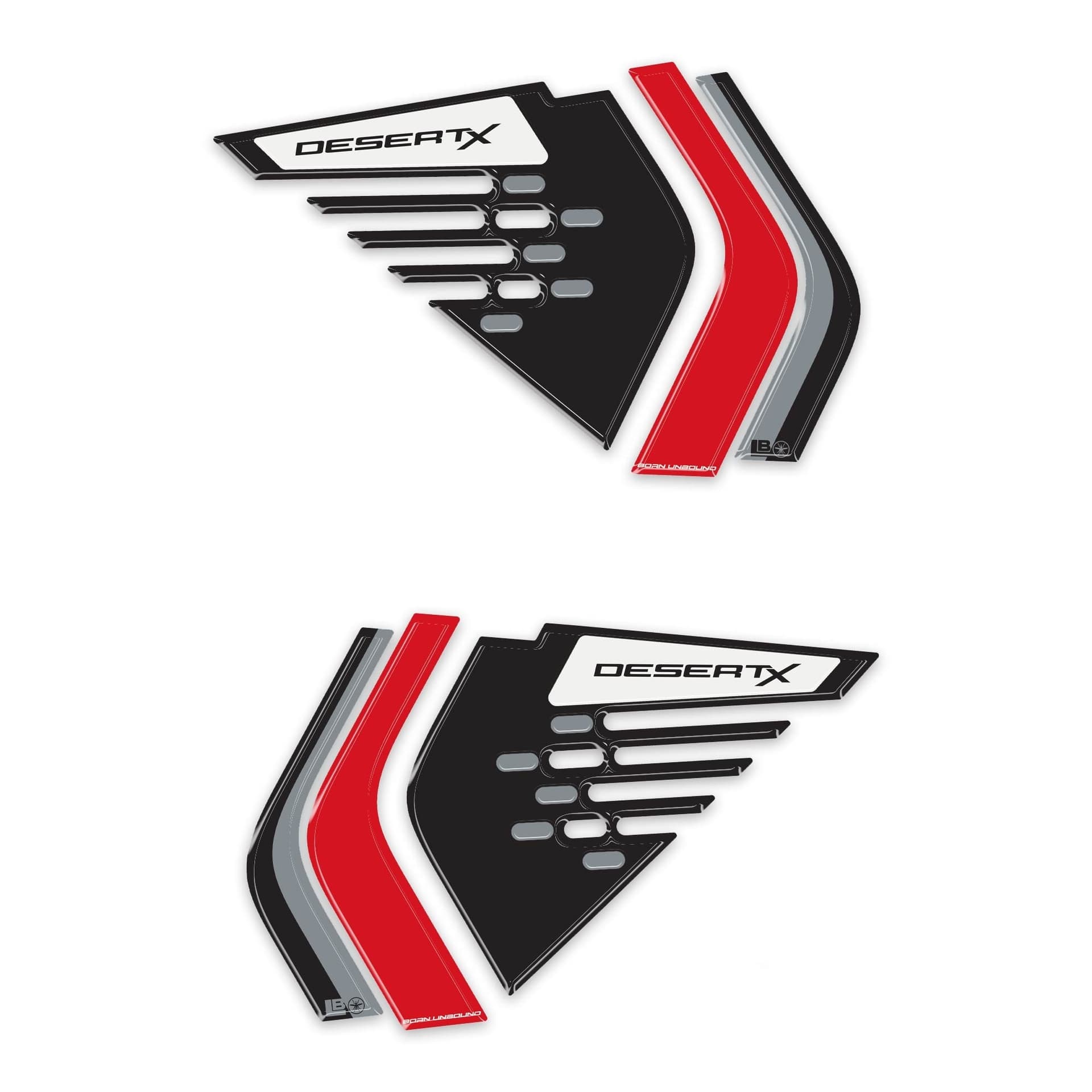 Adesivi 3D Laterali Serbatoio moto compatibili con Ducati DesertX 2026 - 2