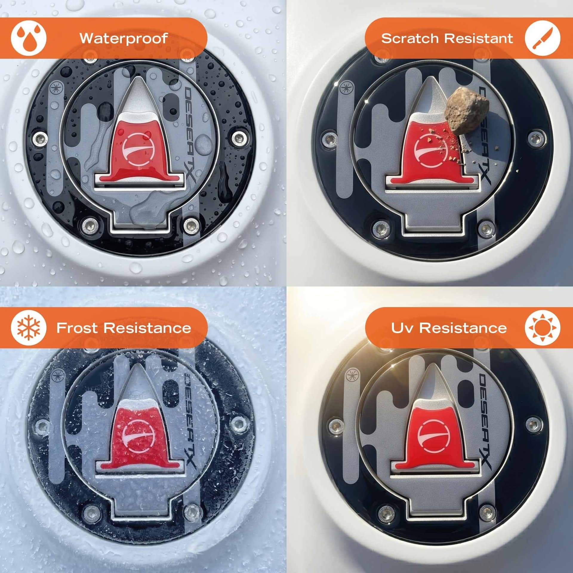 Adesivo Protezione Tappo Serbatoio moto compatibile con Ducati DesertX 2026 - 4