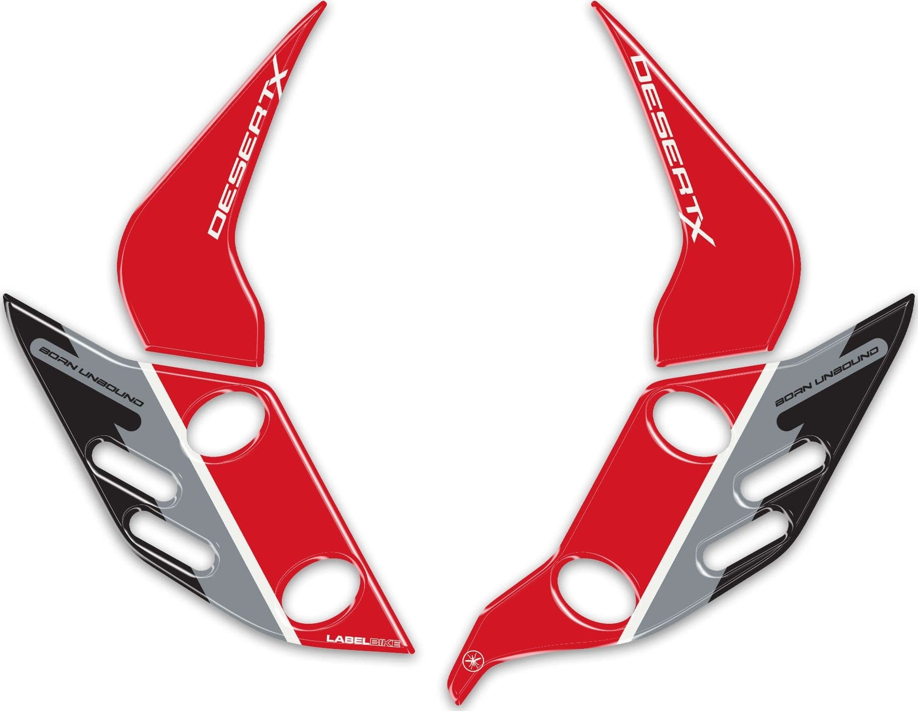 Adesivi 3D Protezioni Parasteli moto compatibili con Ducati DesertX 2026 - 2