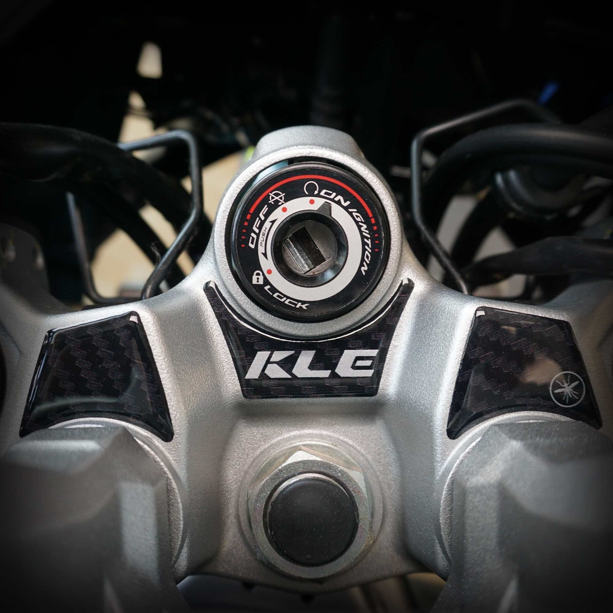 Adesivo 3D Protezione Zona Chiave moto compatibile con Kawasaki KLE500 2026