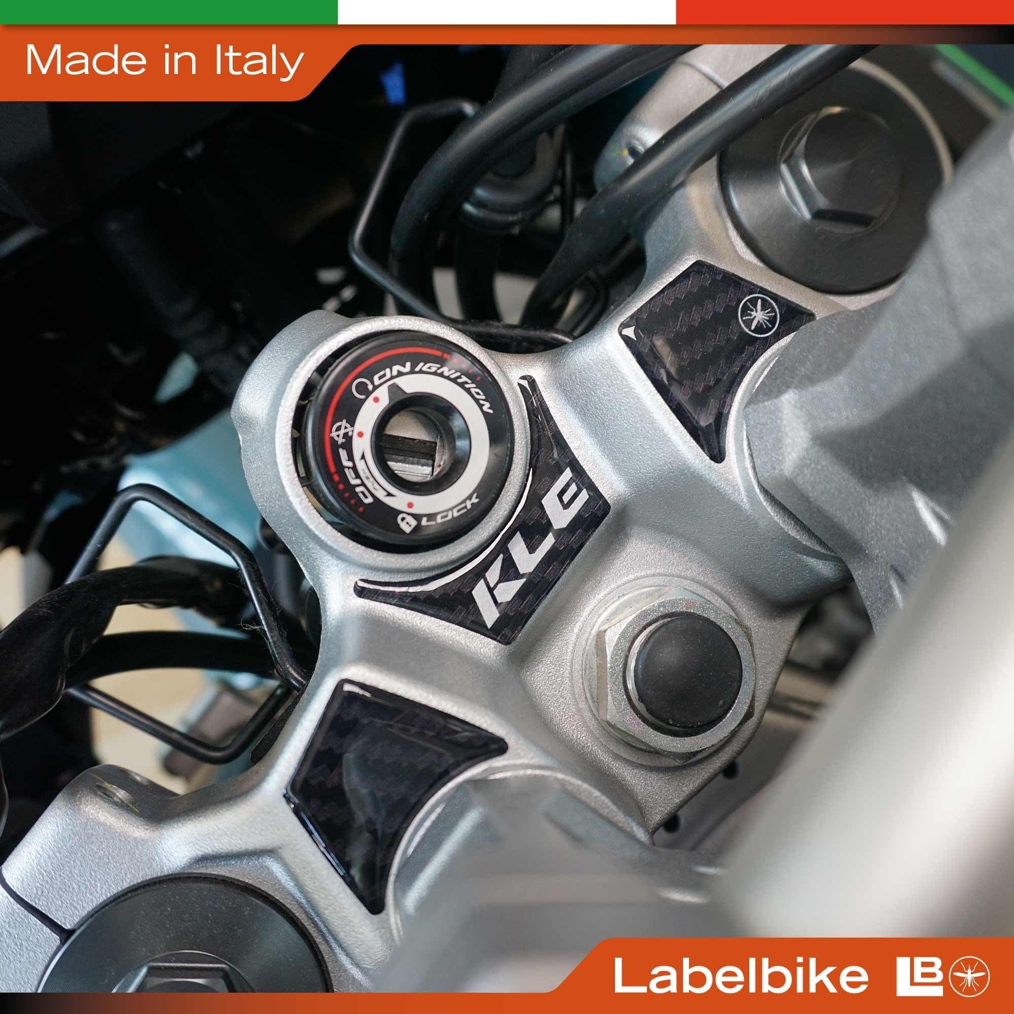 Adesivo 3D Protezione Zona Chiave moto compatibile con Kawasaki KLE500 2026 - 3