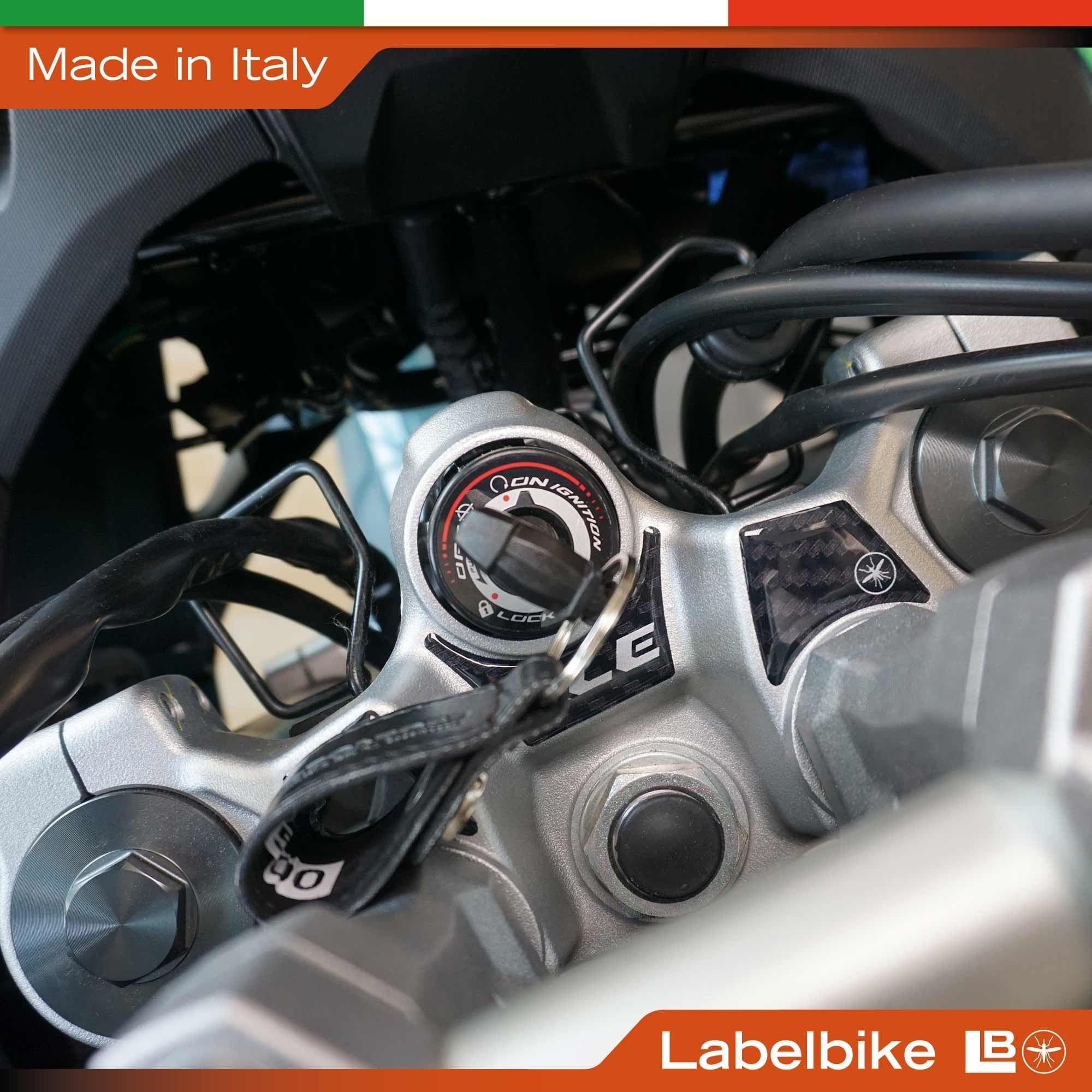Adesivo 3D Protezione Zona Chiave moto compatibile con Kawasaki KLE500 2026 - 4