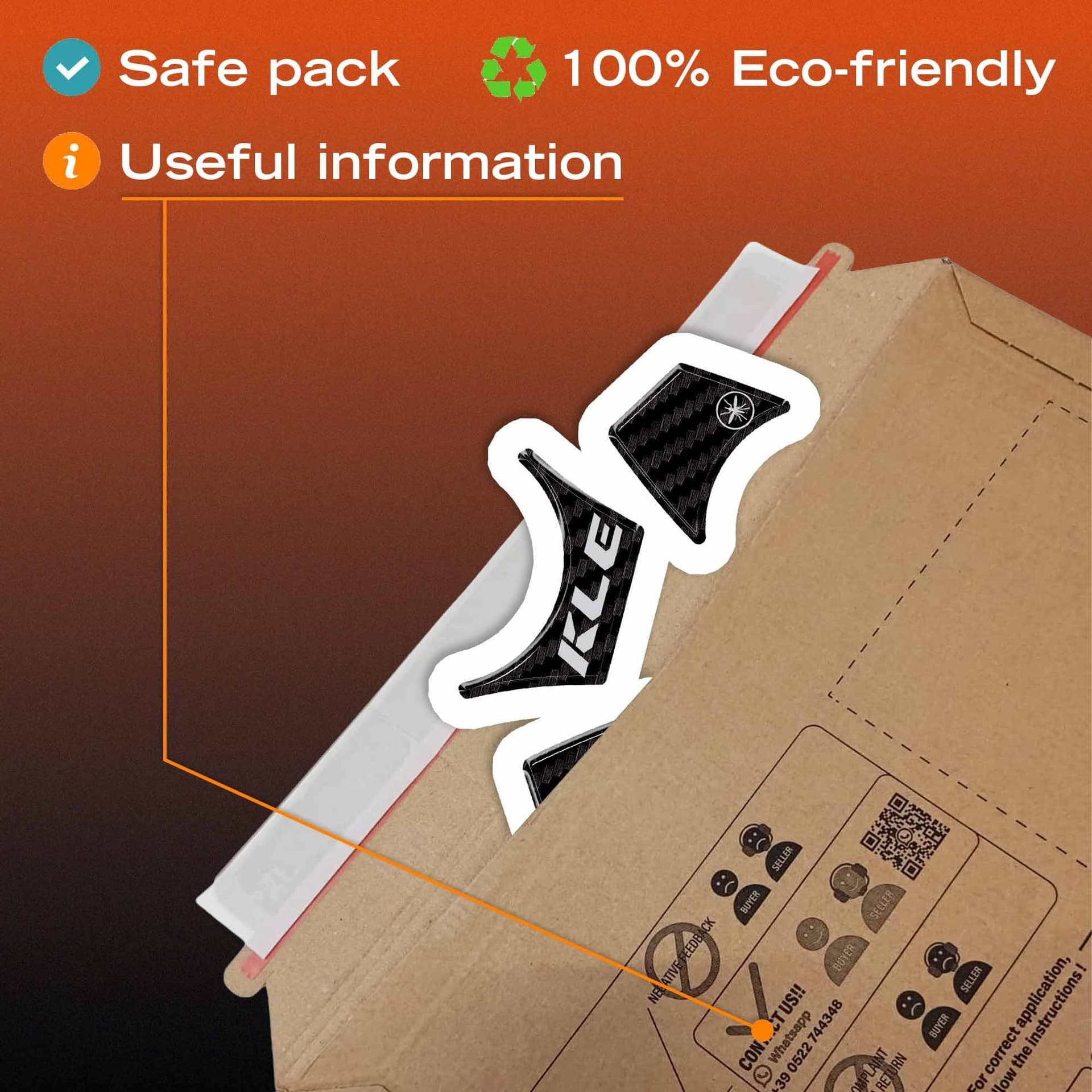 Adesivo 3D Protezione Zona Chiave moto compatibile con Kawasaki KLE500 2026 - 7