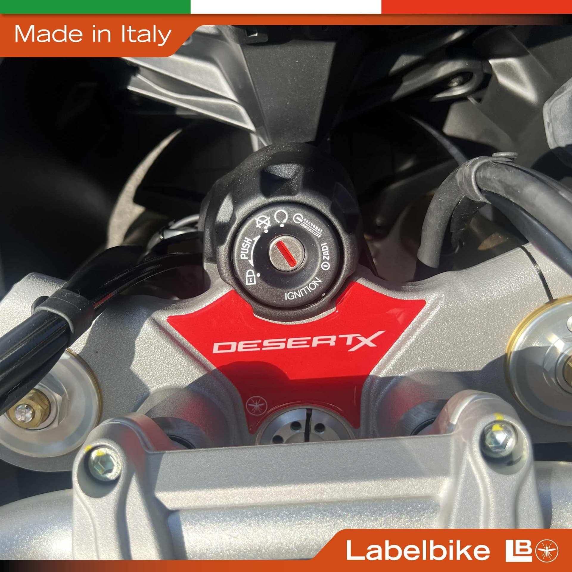 Adesivo 3D Protezione Zona Chiave moto compatibile con Ducati DesertX 2026 - 3