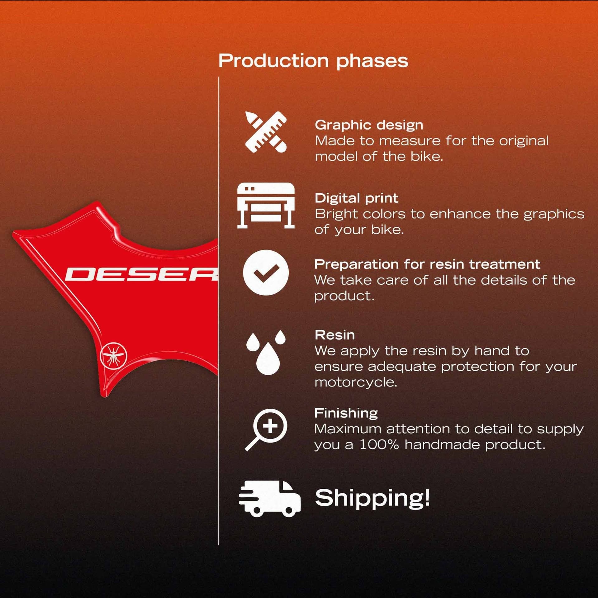 Adesivo 3D Protezione Zona Chiave moto compatibile con Ducati DesertX 2026 - 4