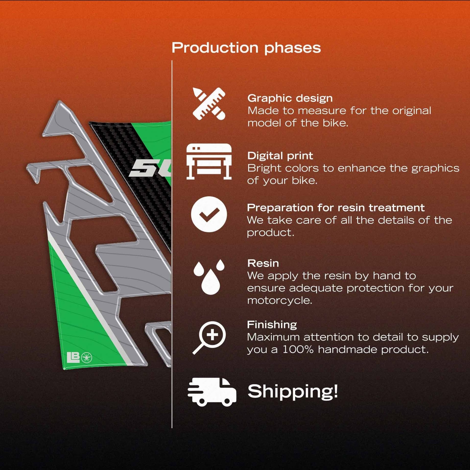 Paraserbatoio Adesivo Protezione moto compatibile con Kawasaki KLE500 2026 - 11