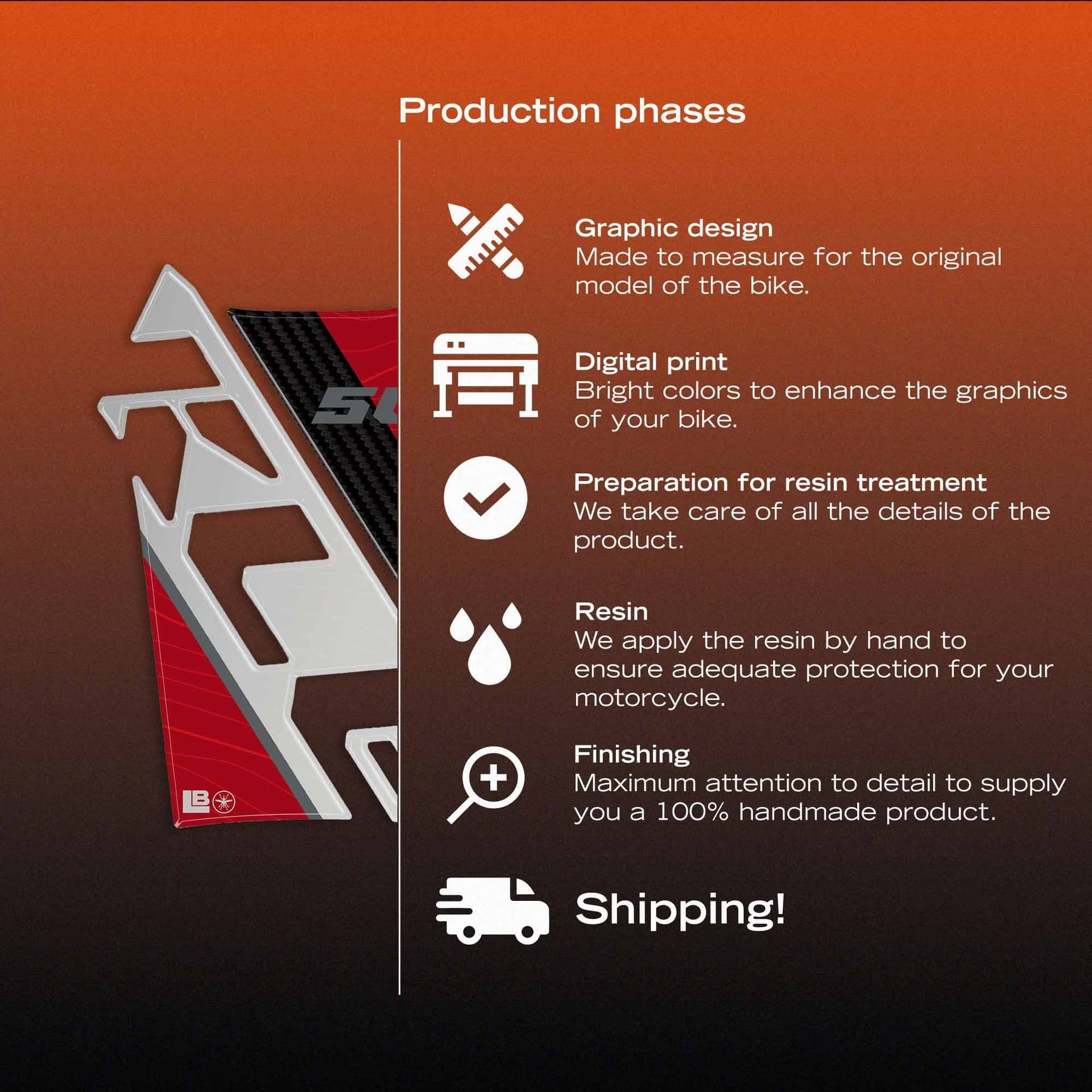 Paraserbatoio Adesivo Protezione moto compatibile con Kawasaki KLE500 2026 - 5