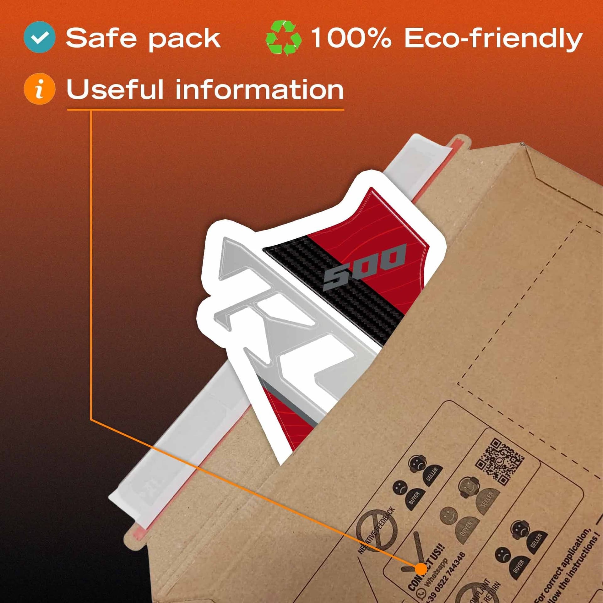 Paraserbatoio Adesivo Protezione moto compatibile con Kawasaki KLE500 2026 - 6