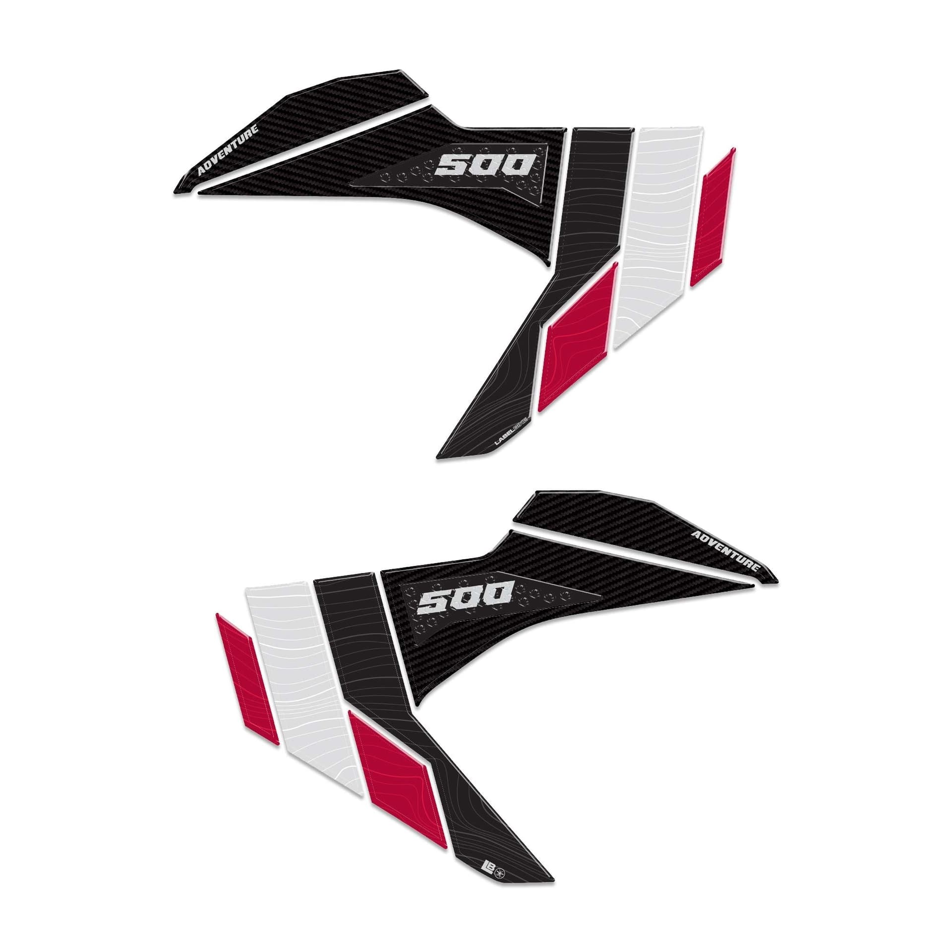 Adesivi Protezioni Laterali Serbatoio compatibili con Kawasaki KLE500 2026 - 2