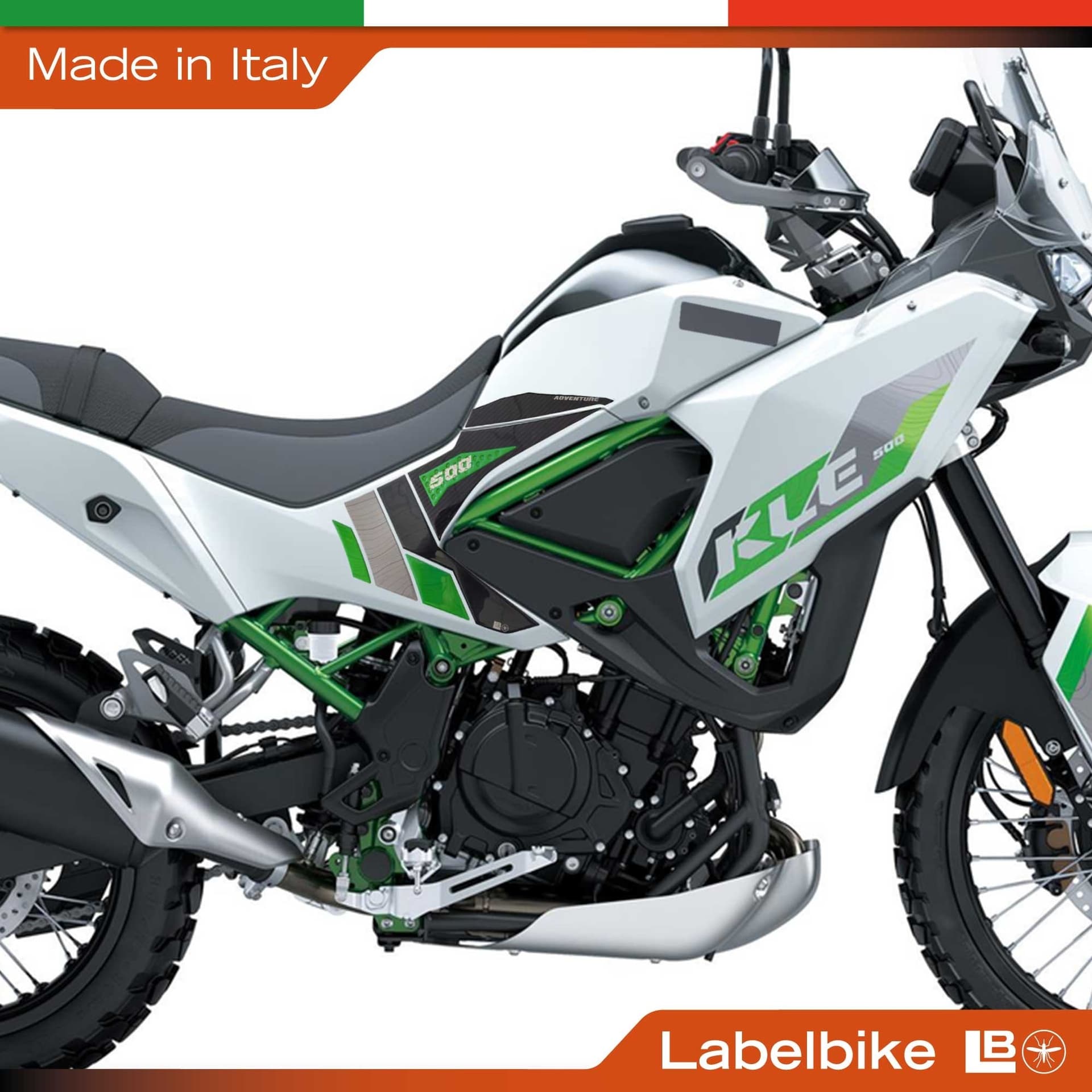 Adesivi Protezioni Laterali Serbatoio compatibili con Kawasaki KLE500 2026 - 11