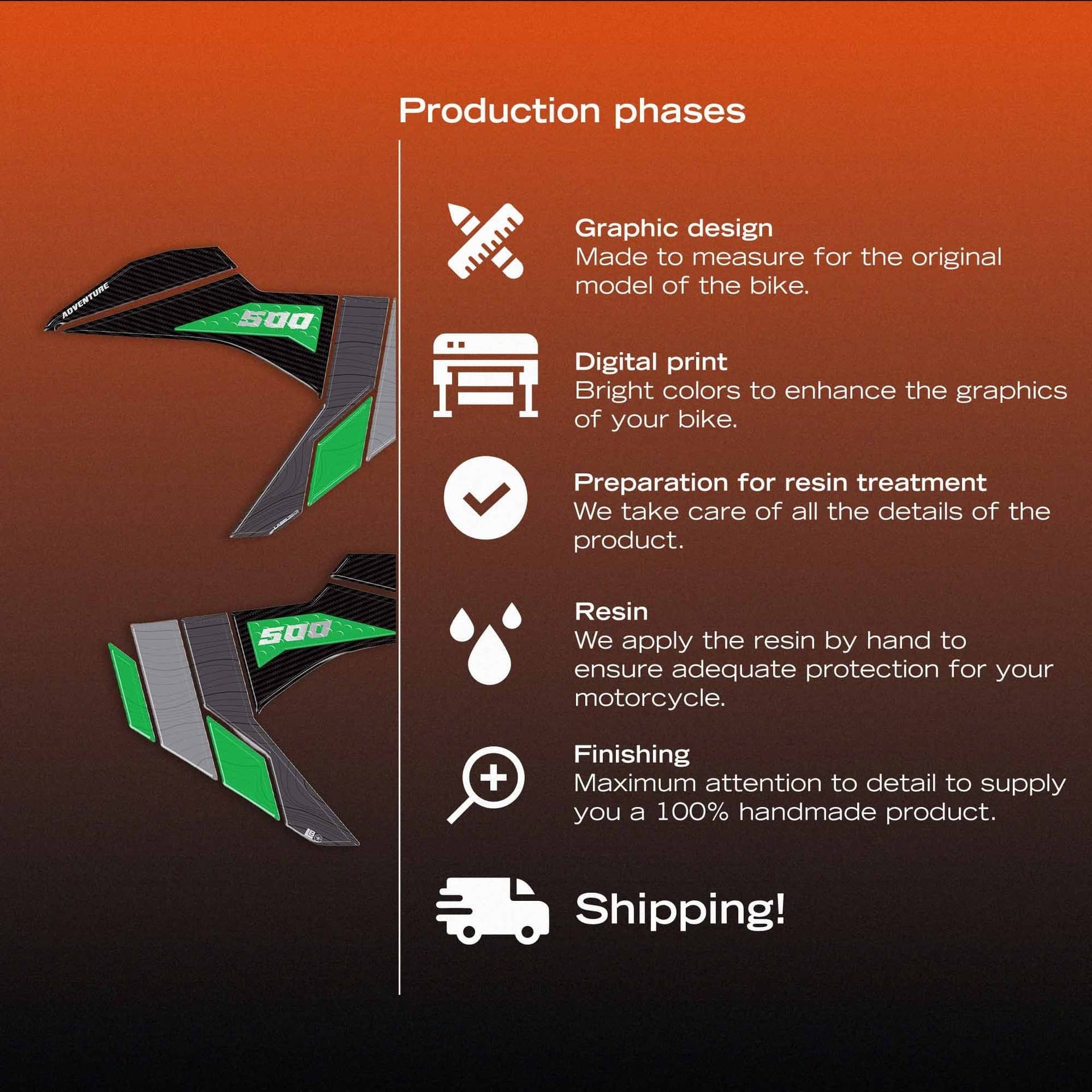 Adesivi Protezioni Laterali Serbatoio compatibili con Kawasaki KLE500 2026 - 13