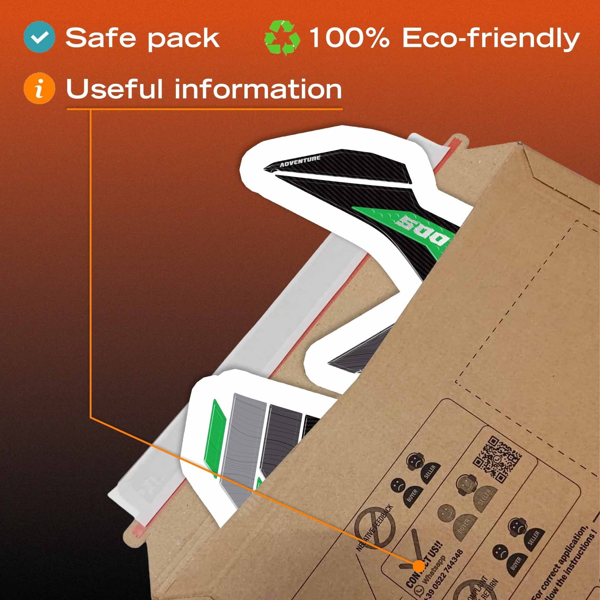 Adesivi Protezioni Laterali Serbatoio compatibili con Kawasaki KLE500 2026 - 14