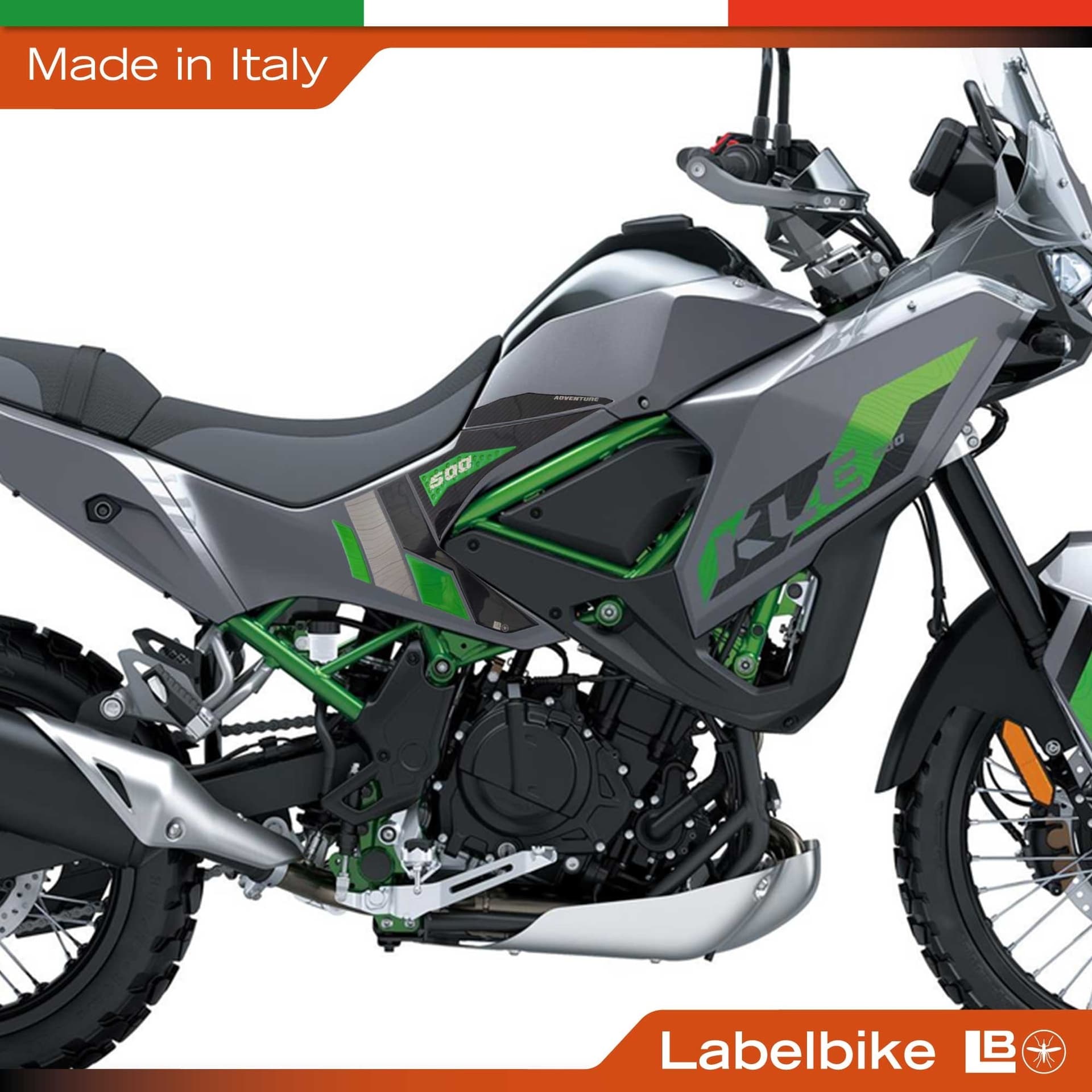 Adesivi Protezioni Laterali Serbatoio compatibili con Kawasaki KLE500 2026 - 10