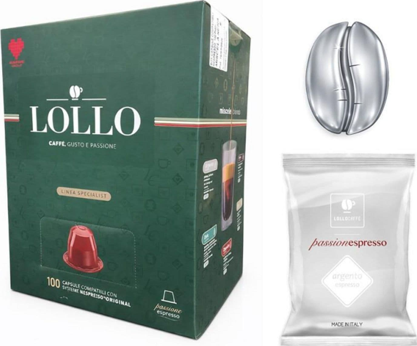 Lollo Caffe Capsule Nespresso Argento 100pz