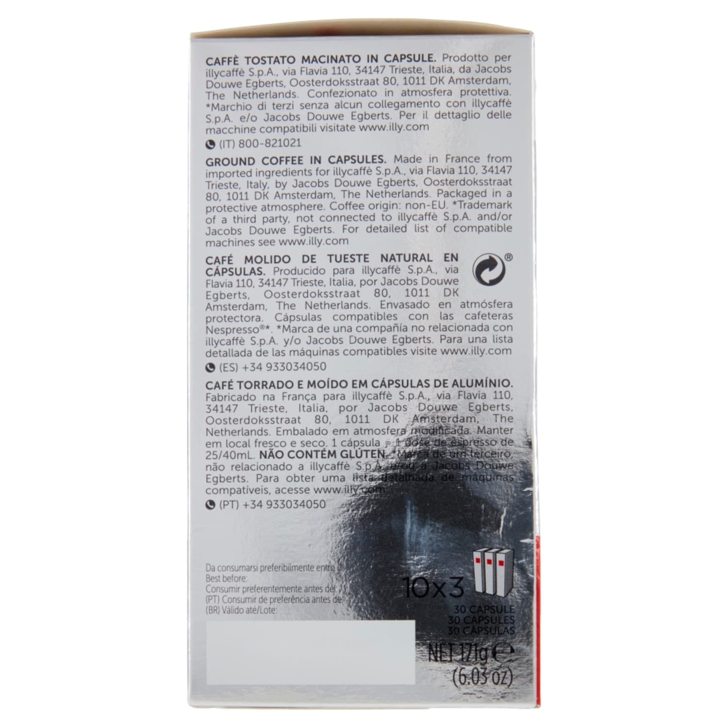 ILLY Capsule Compatibili Nespresso 3 Conf. Da 10 Gusto Classico - 8