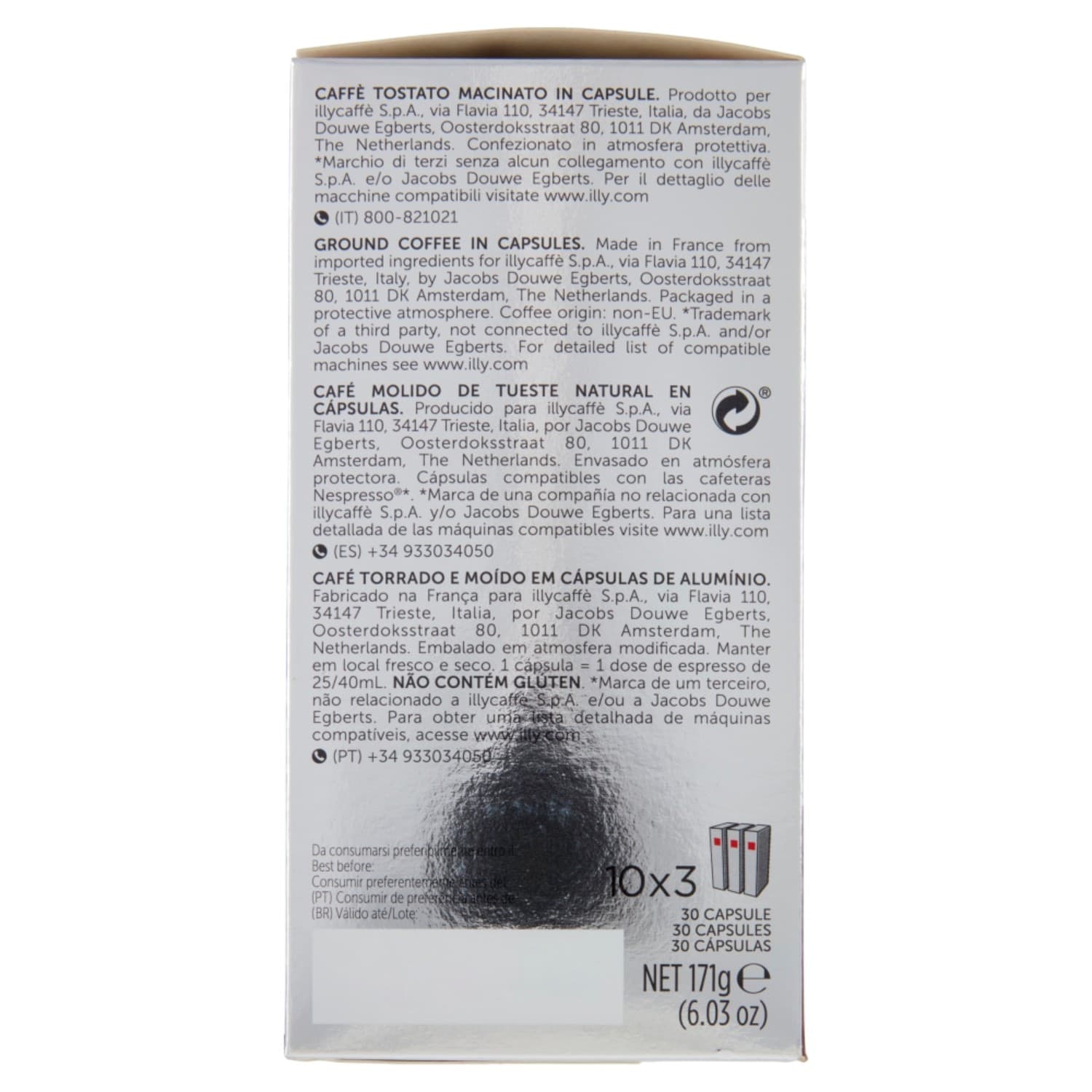 Illy 30 caffè in Capsule compatibili Nespresso® Tostato ESPRESSO INTENSO - 8