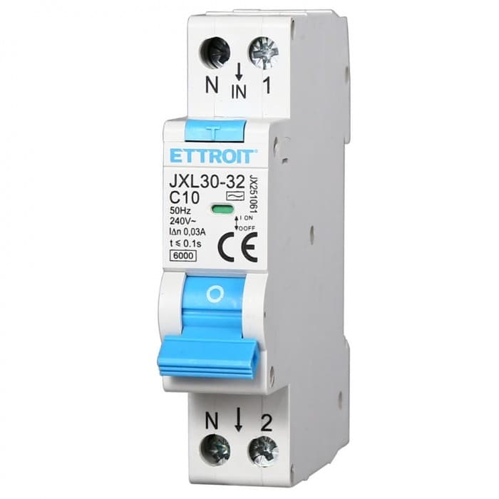 Magn. diff. 1PN 10A 30mA 220V-6KA - 1