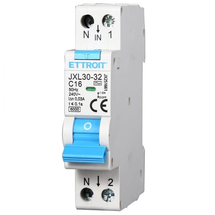 Magn. diff. 1PN 16A 30mA 220V-6KA - 1