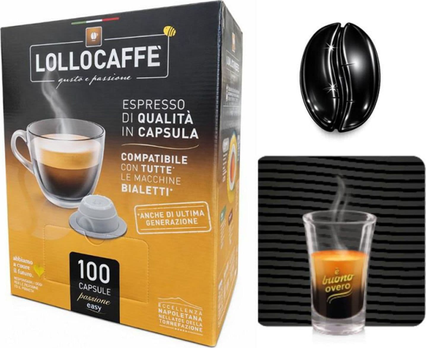 Lollo Caffe Capsule Bialetti Nera 100pz
