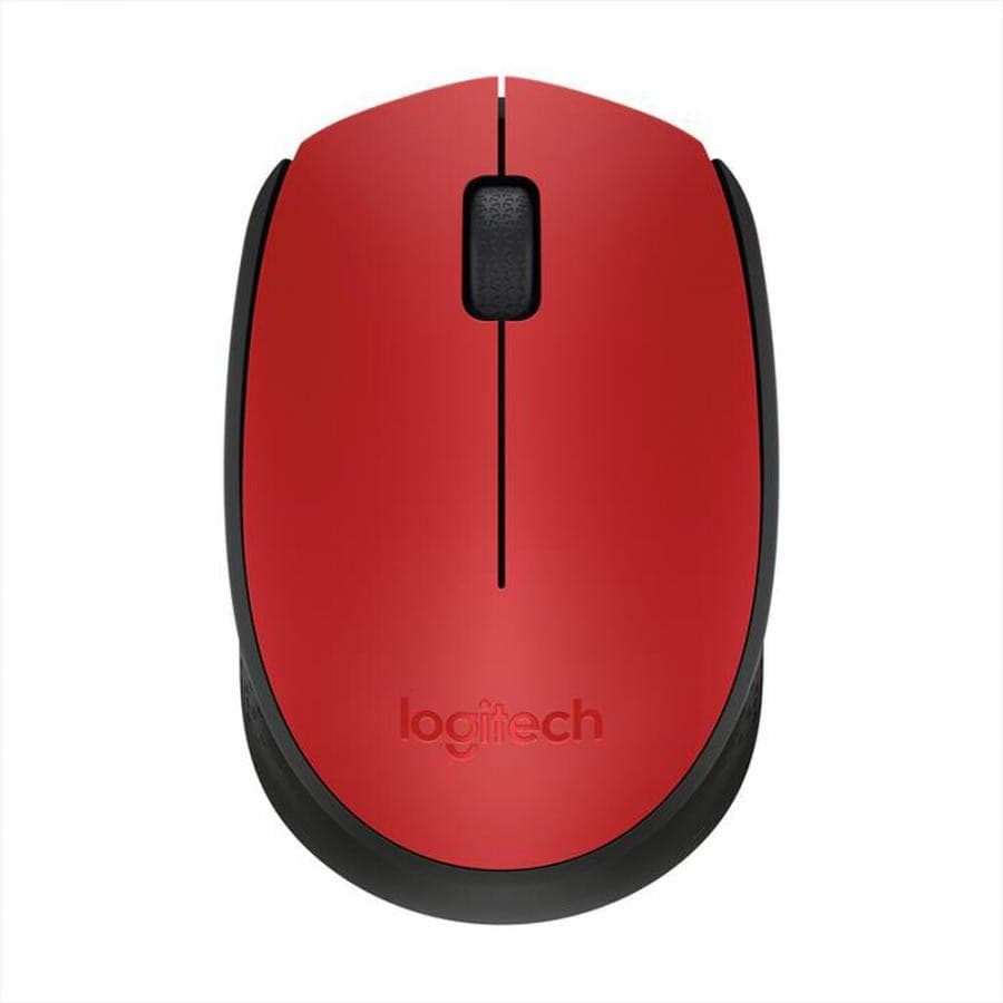 mouse  ottico wireless logitech rosso