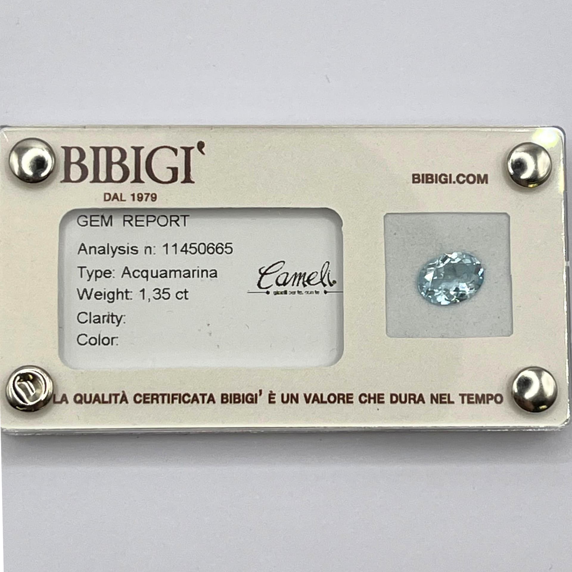 Acquamarina certificata BIBIGÌ AM9X70VA - 2
