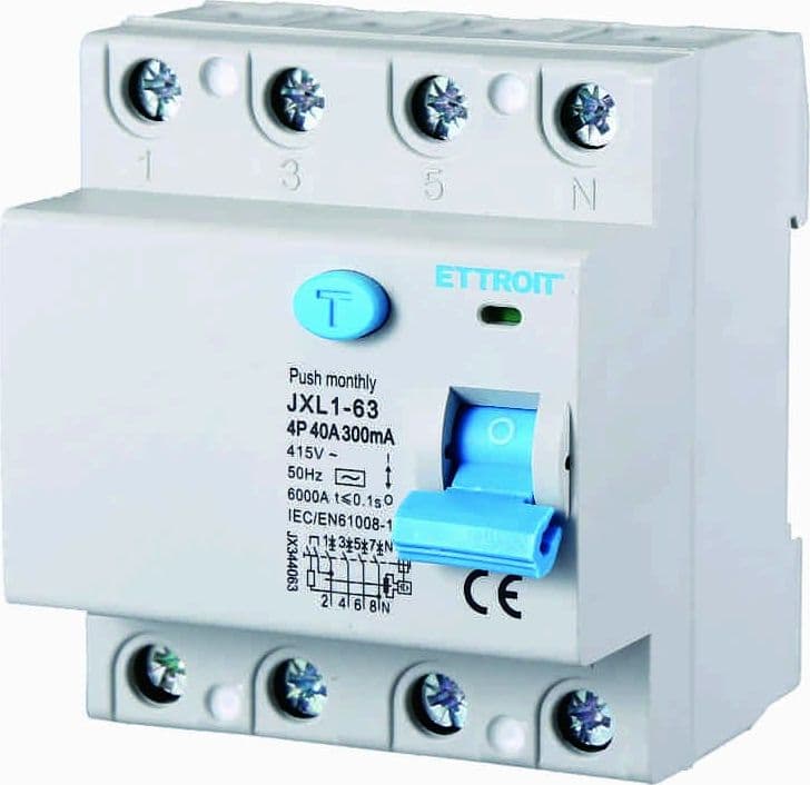 INT. diff. Puro 4P 40A 300mA 380V-6KA