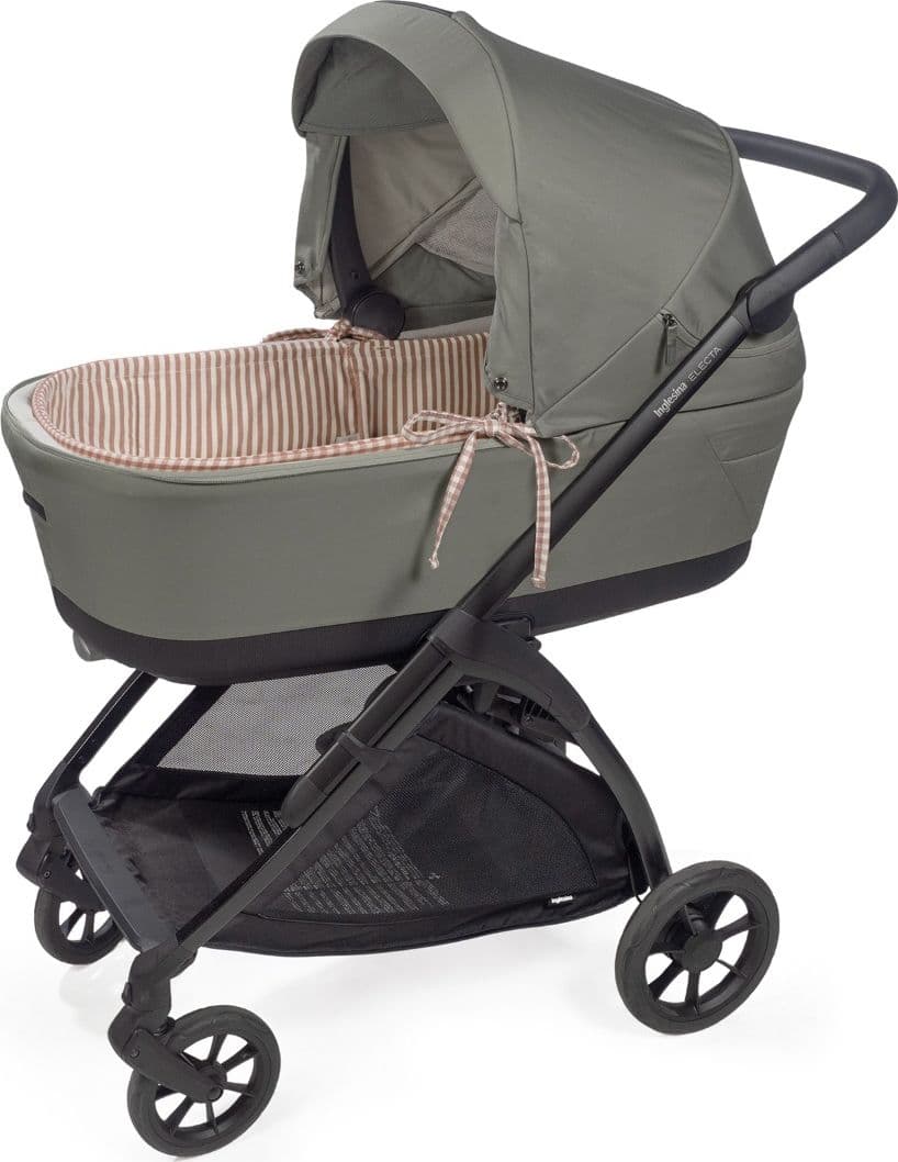 Copertura per navicella con aste + lenzuolo con angoli per navicella WM Praliné Vichy/Strisce Moka - 3
